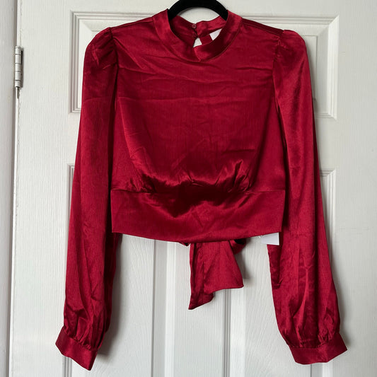 ASTR The Label Cropped Open Back Blouse - Size L