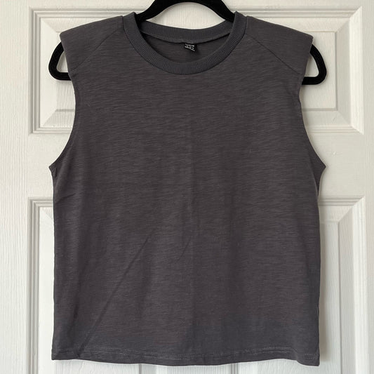 Shein Padded Shoulder Sleeveless Top - Size S