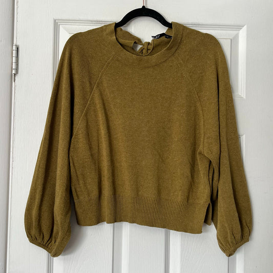 Zara Tie-Neck Split Back Sweater - Size S
