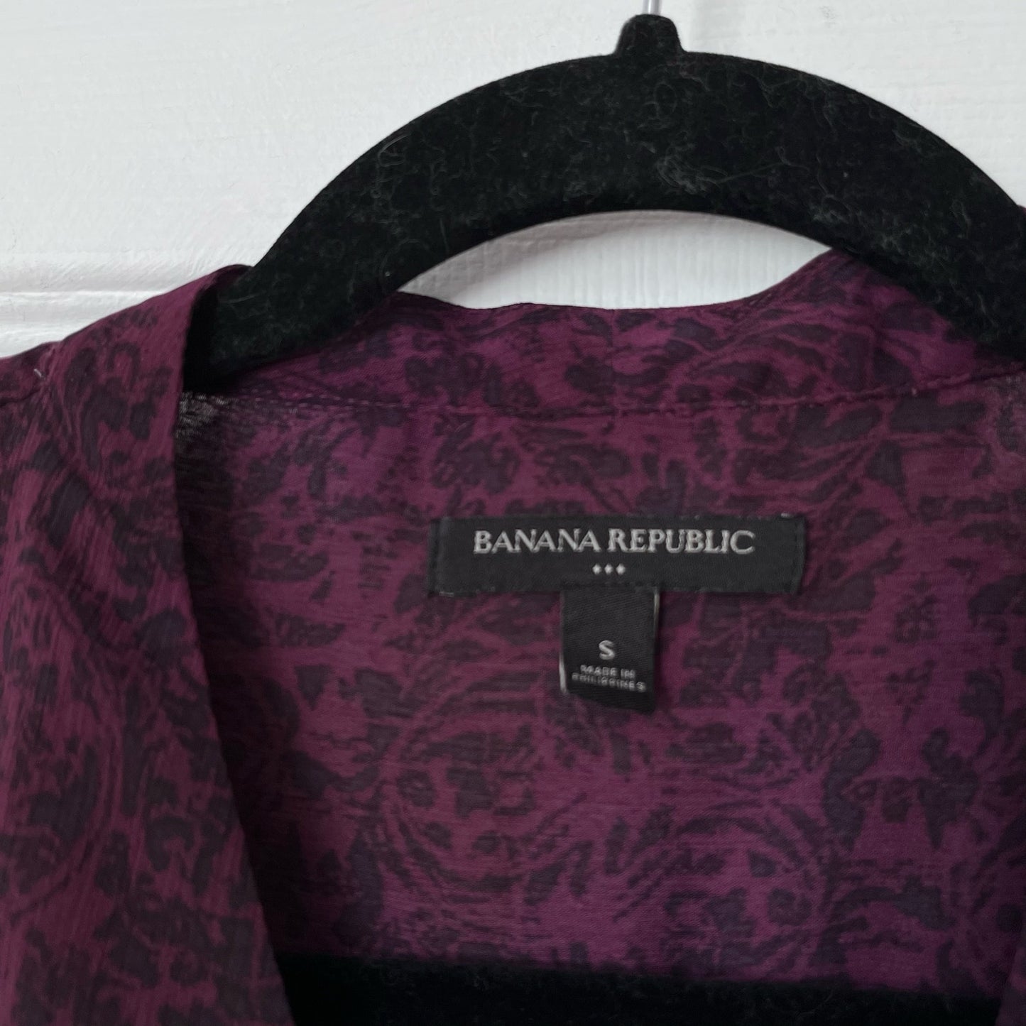 Banana Republic Paisley Print Cross-Front Blouse - Size S