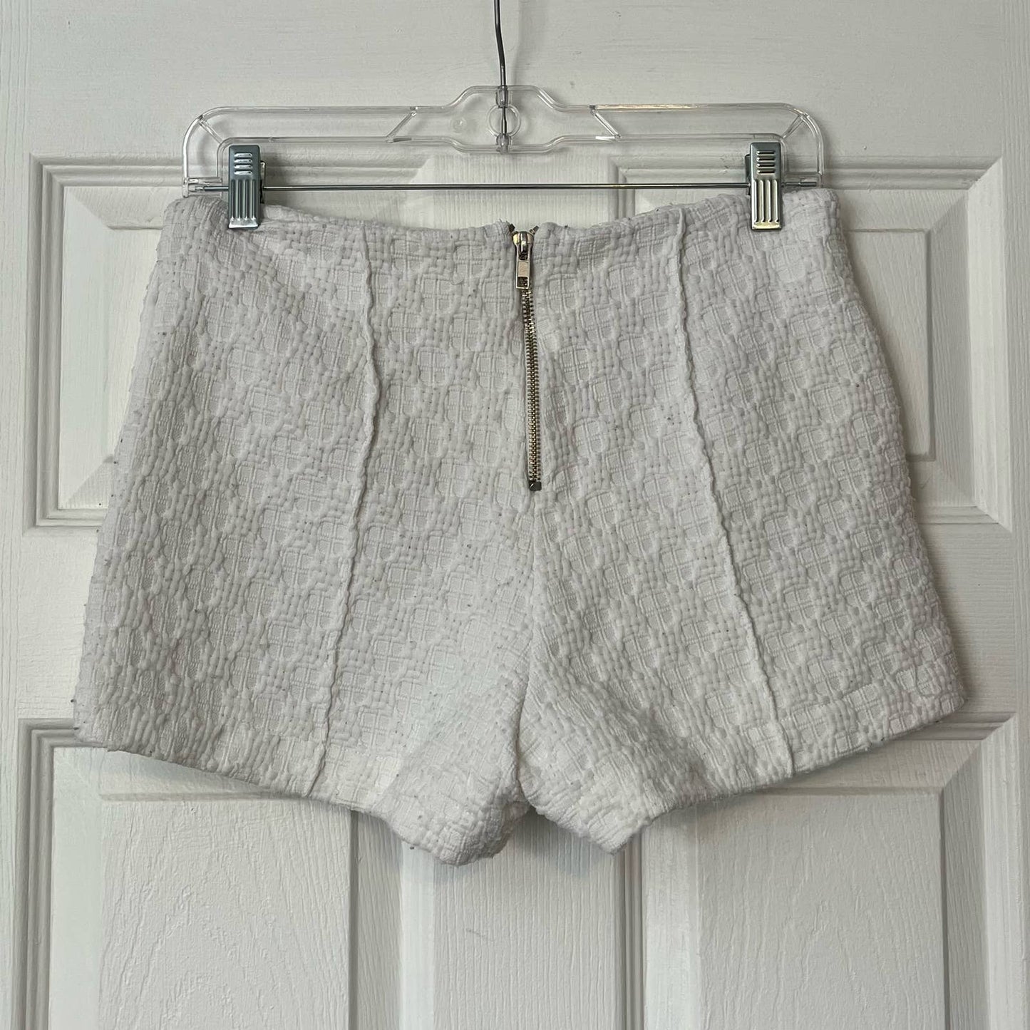 Woven Pleated Zip-Back Shorts - Size UNKNOWN