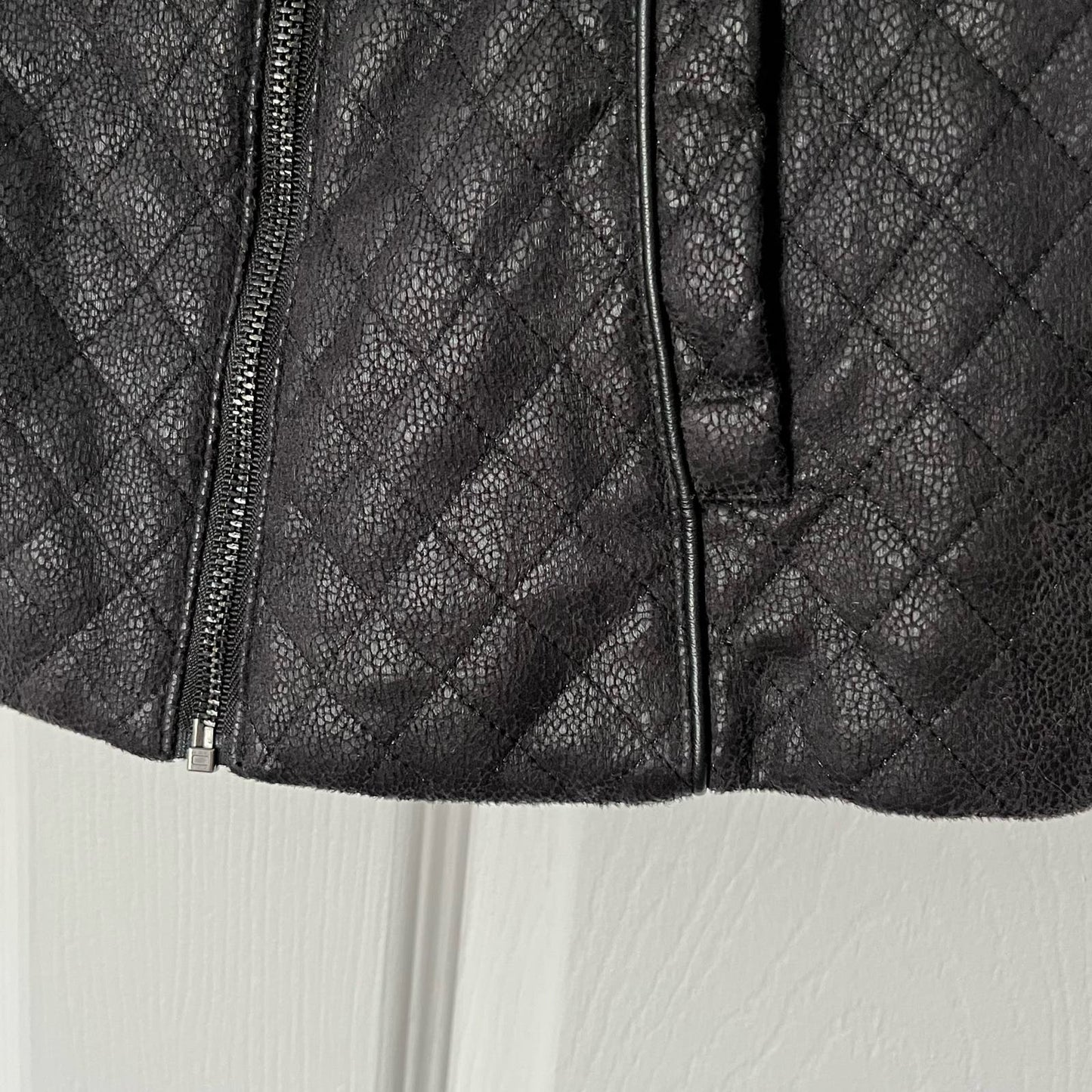 Tart Collections Faux Leather Jersey-Lined Vest - Size S