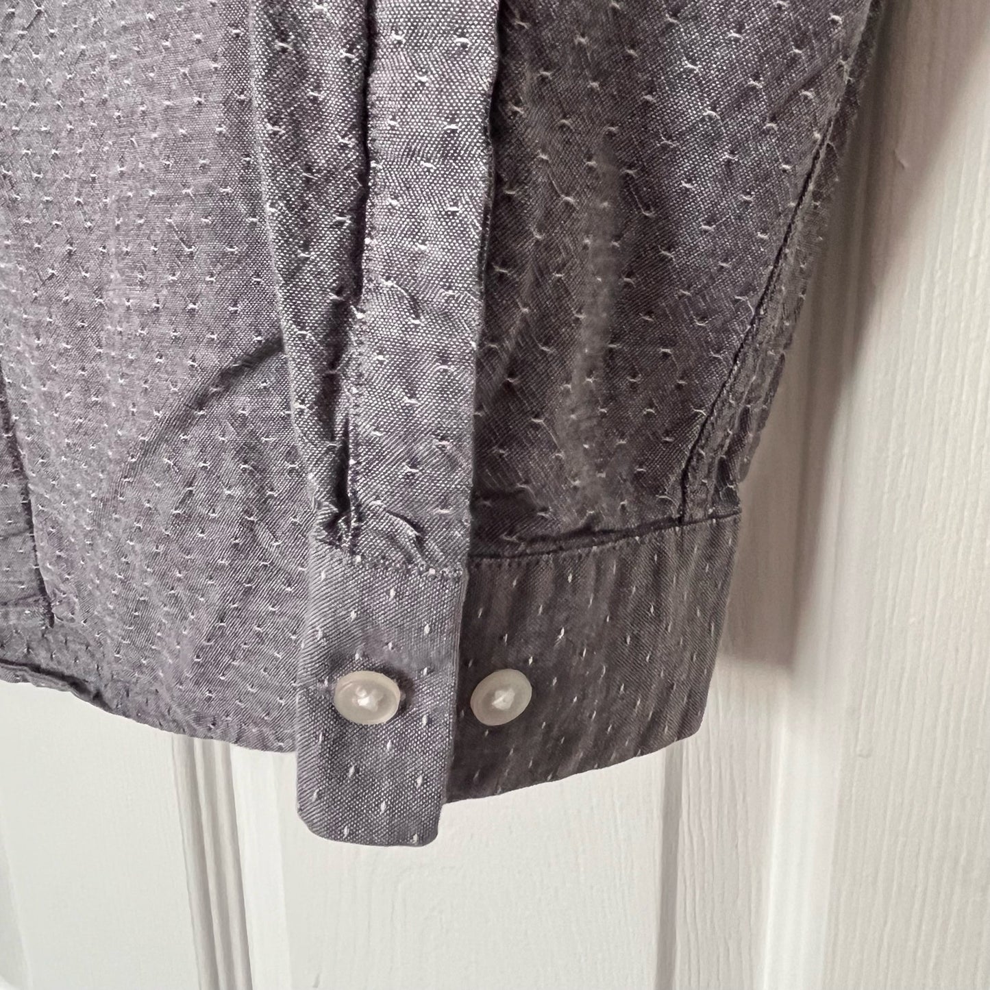 H&M Regular Fit Textured Button-Down Shirt - Size S