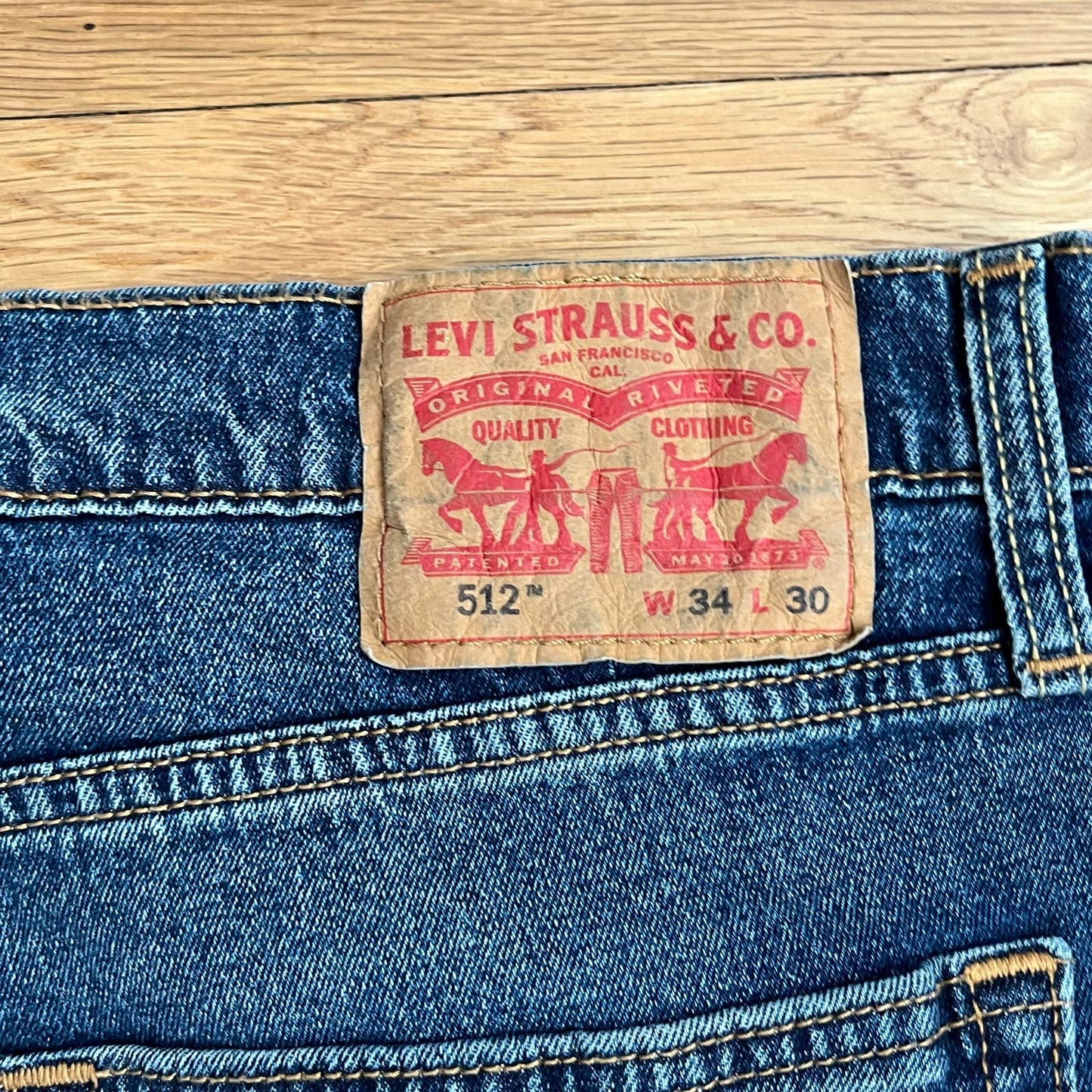 Levi's 512 Jeans w/Exposed Side Seams - Size 34x30