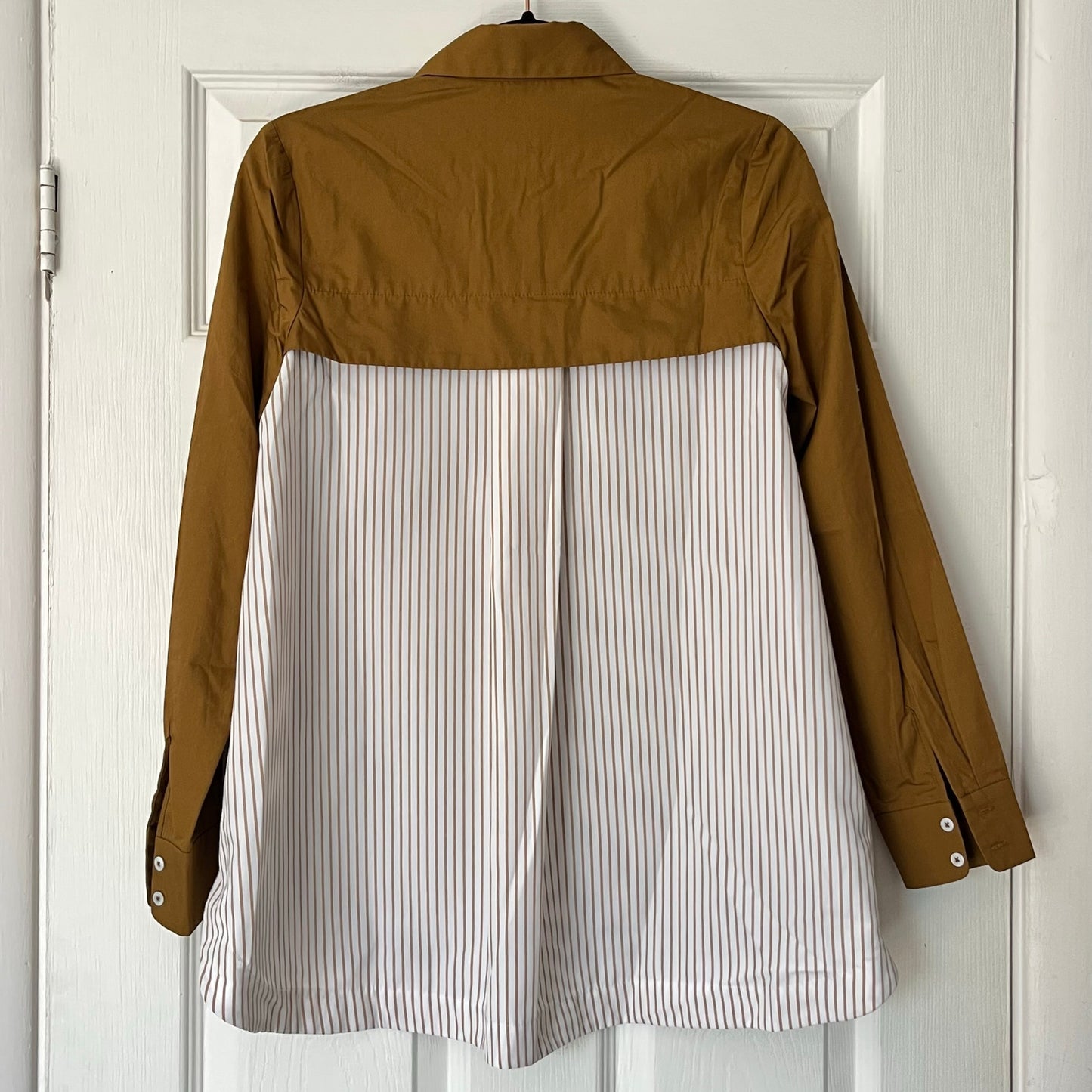 Pearl by Lela Rose Pinstripe-Back Button-Front Shirt - Size XS - NWOT