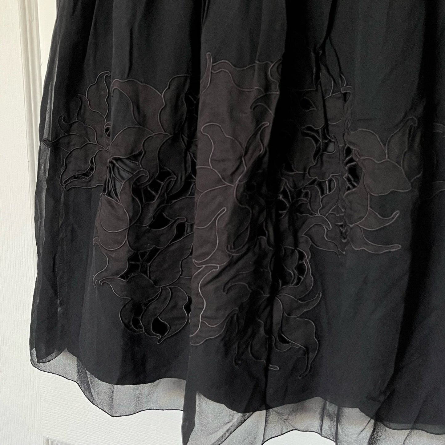 Vivienne Tam Floral Appliqué Silk Dress - Size 0