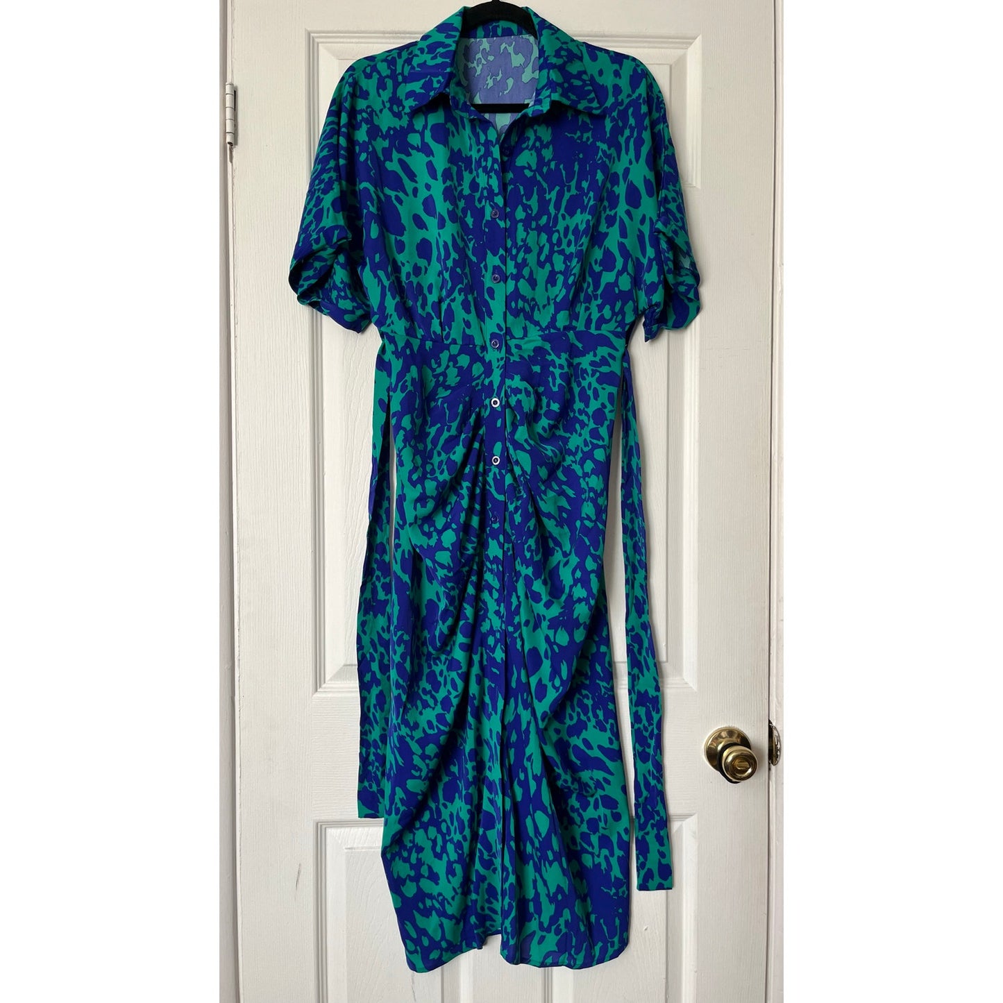 Ruched Button-Front Dress - Size S*