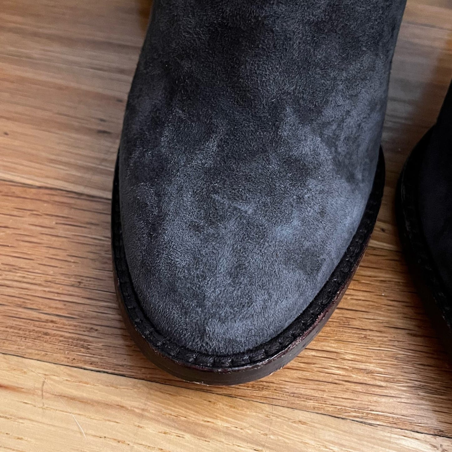 Joie Chap Suede Fringed Tie Ankle Boots - Size 37