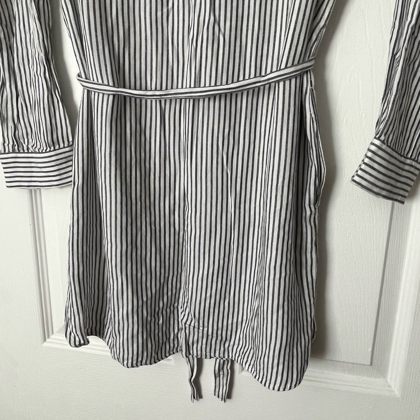 Soft Pinstripe Shirt Dress - Size S
