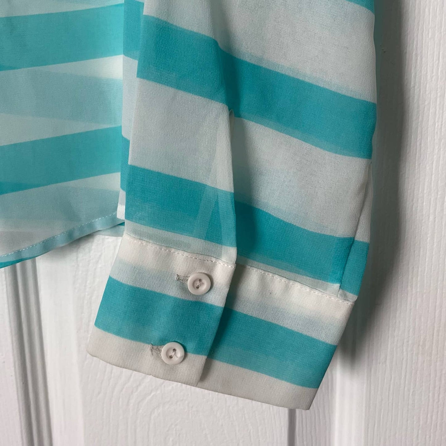 Forever 21 Striped Button-Down Blouse - Size L