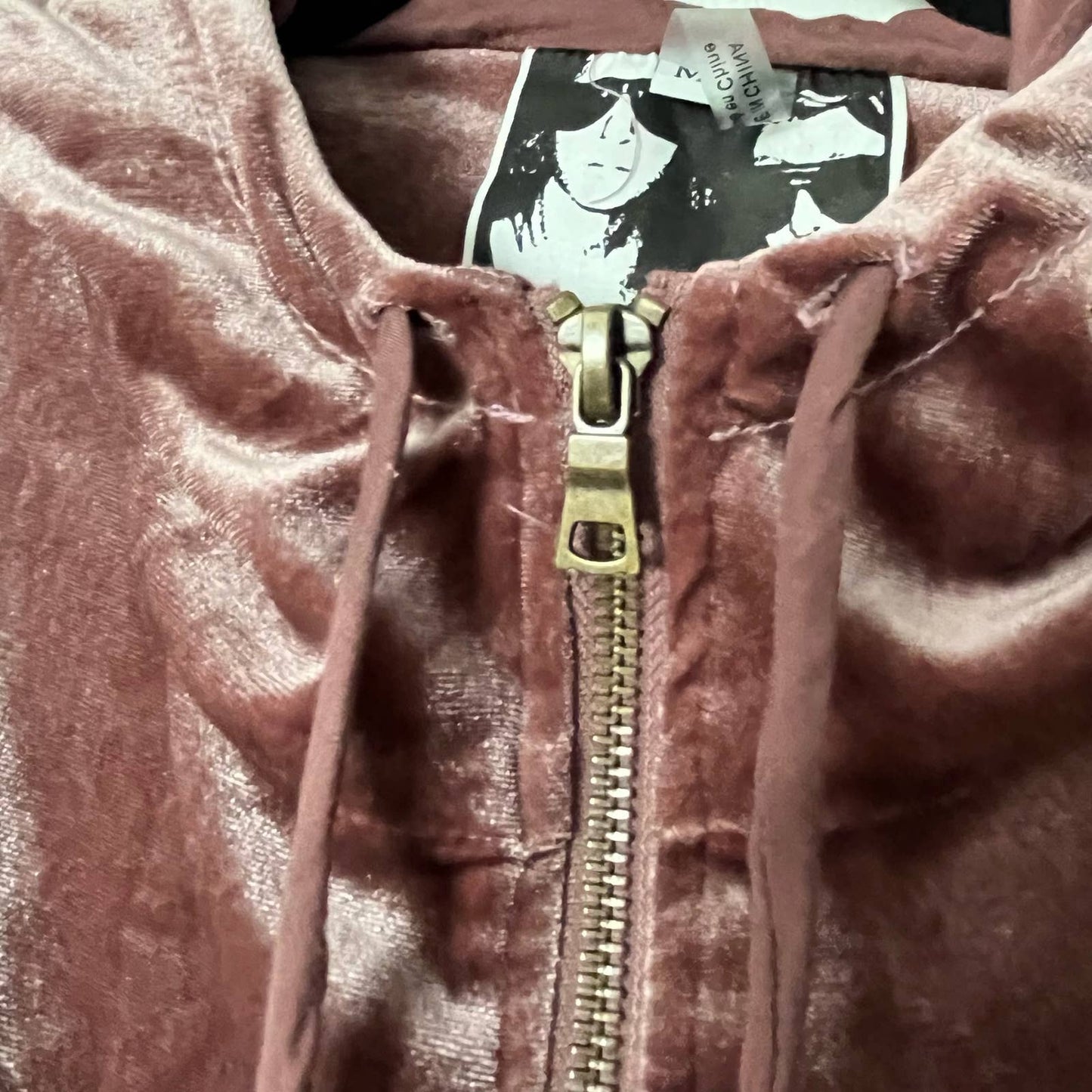 Young Fabulous & Broke Velour Zip-Front Hoodie - Size M