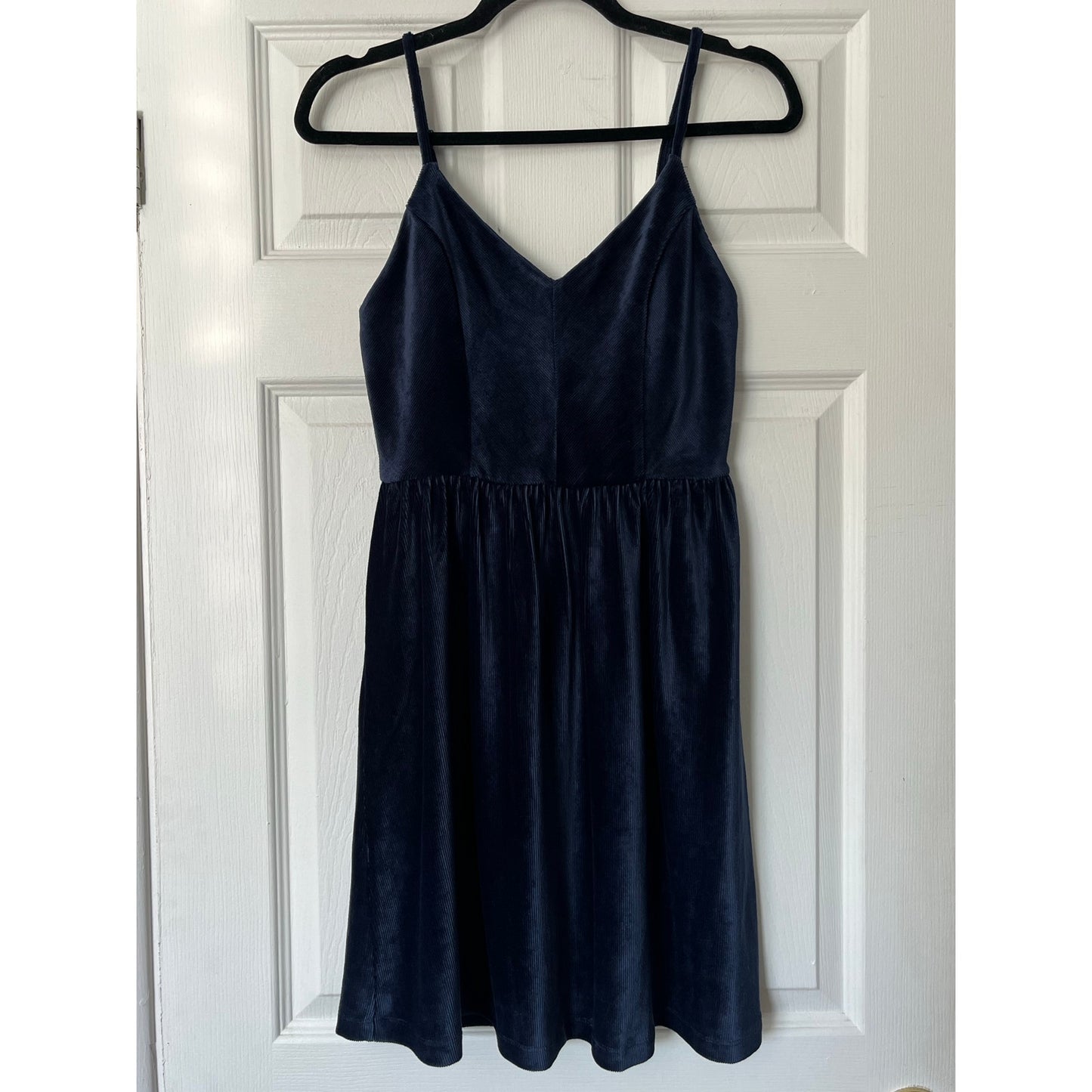 Good Luck Gem Ribbed Velveteen A-Line Dress - Size M
