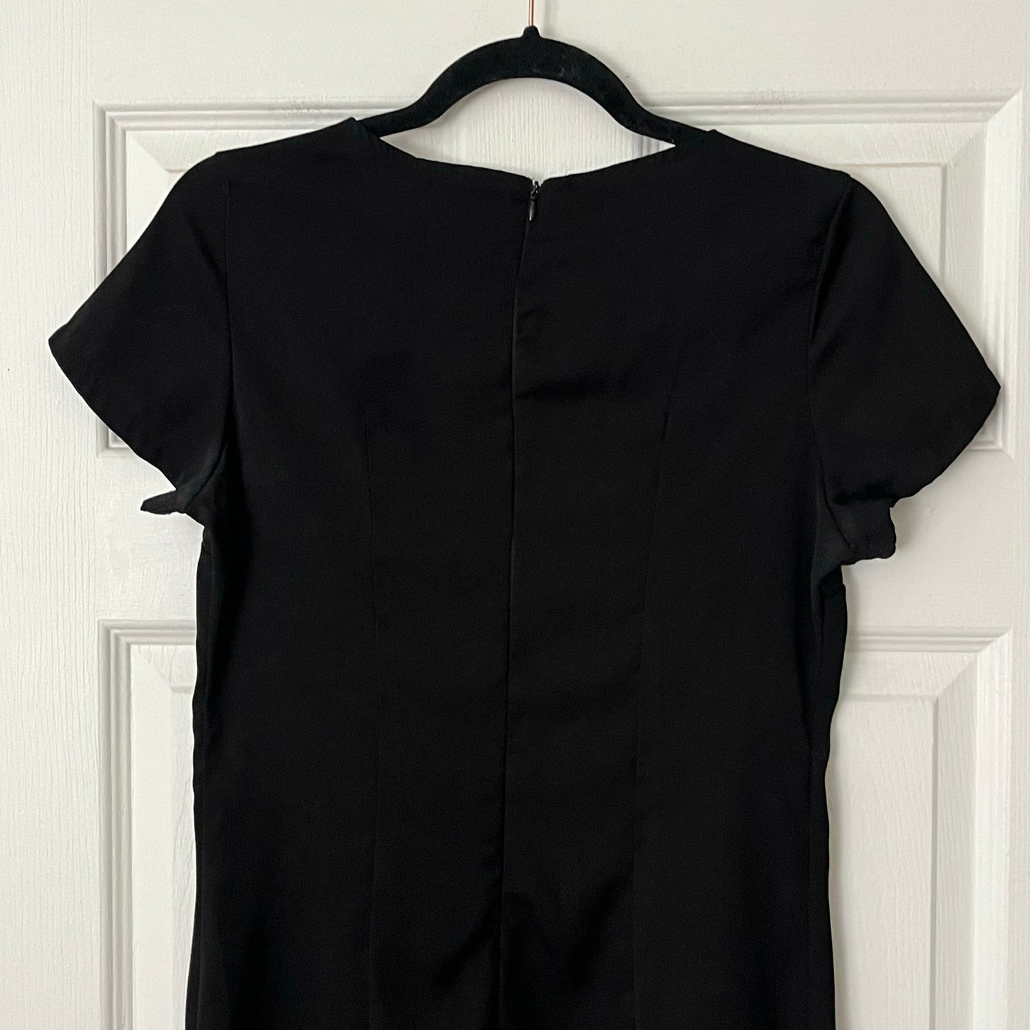 Multicolor Inset Short Sleeve Midi Dress - Size S