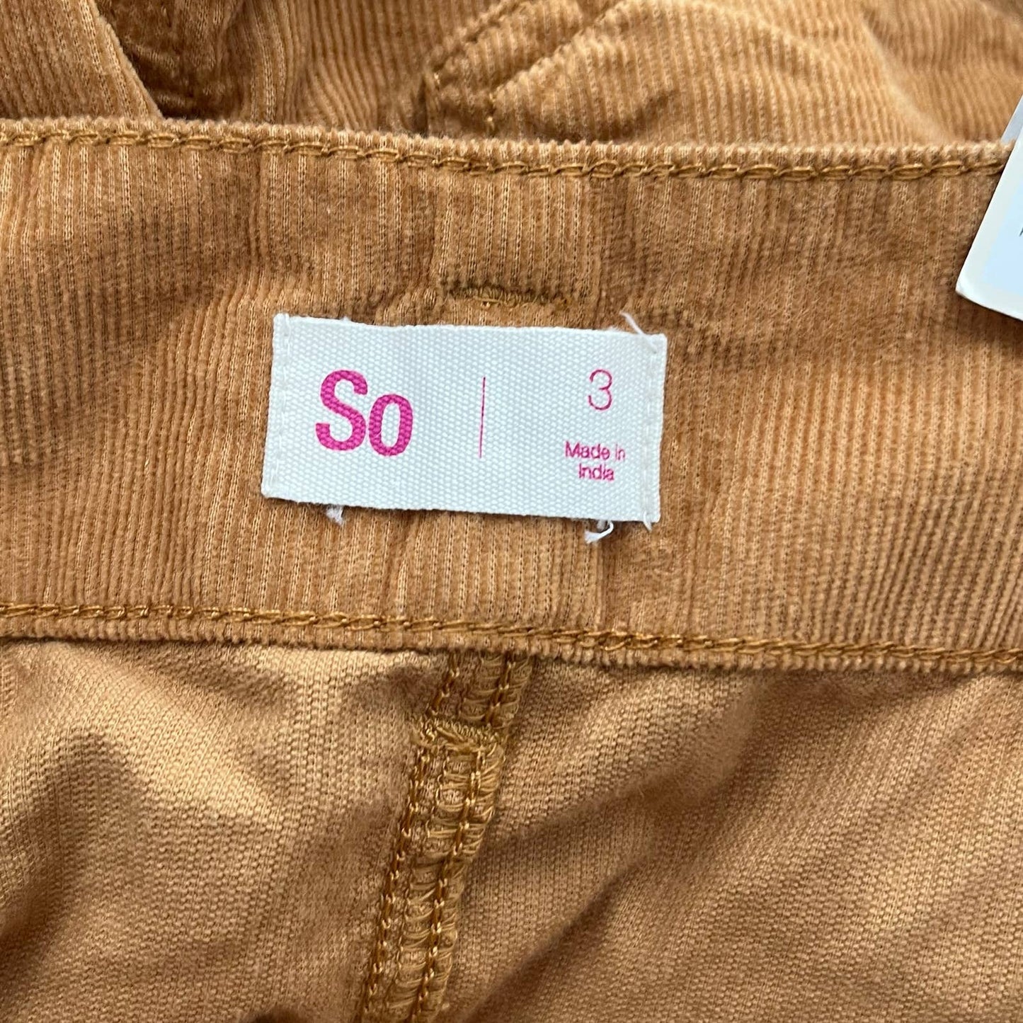SO Paperbag Tie-Waist Corduroy Shorts - Size 3 - NWOT