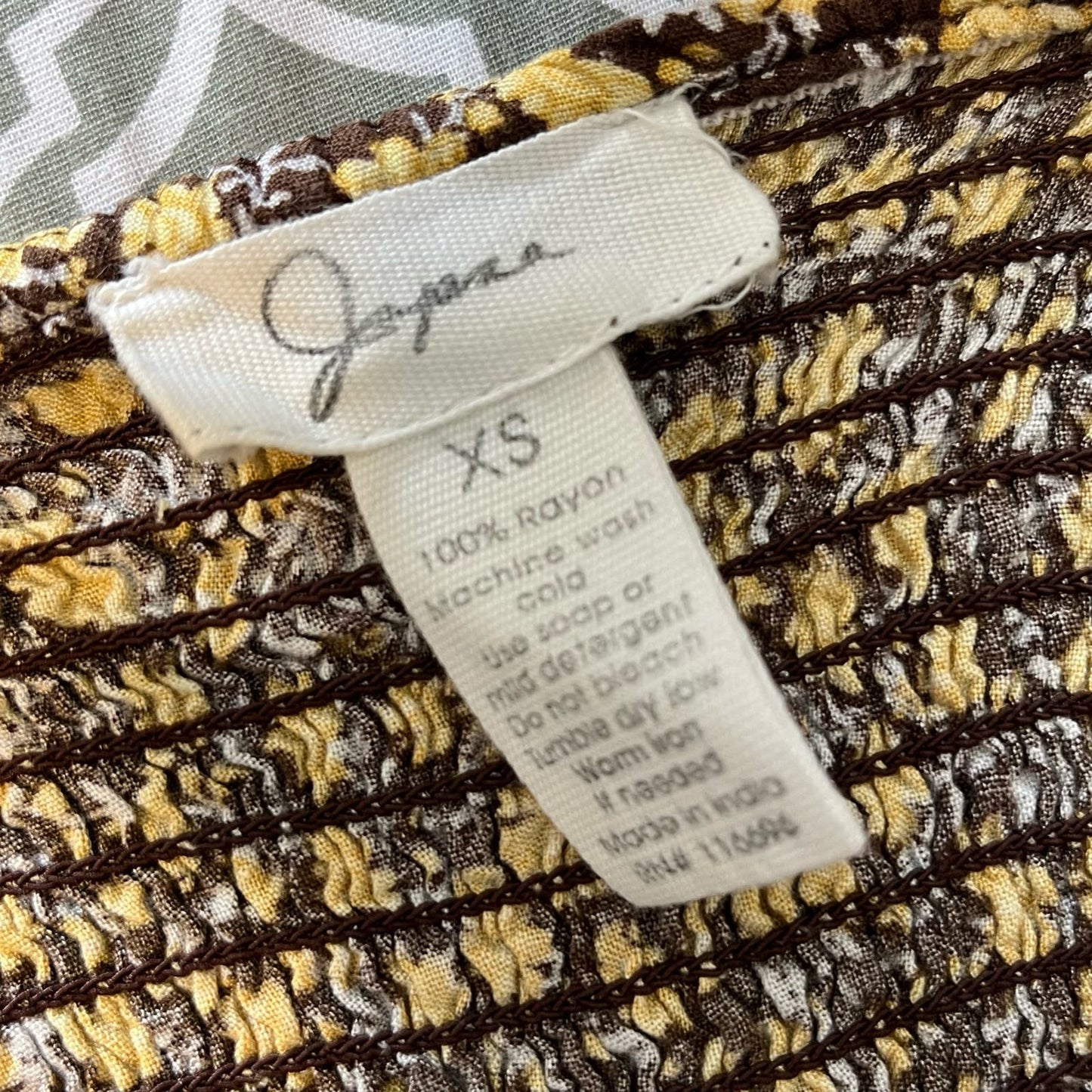 Japna Ruched Front Smocked Back Top - Size XS