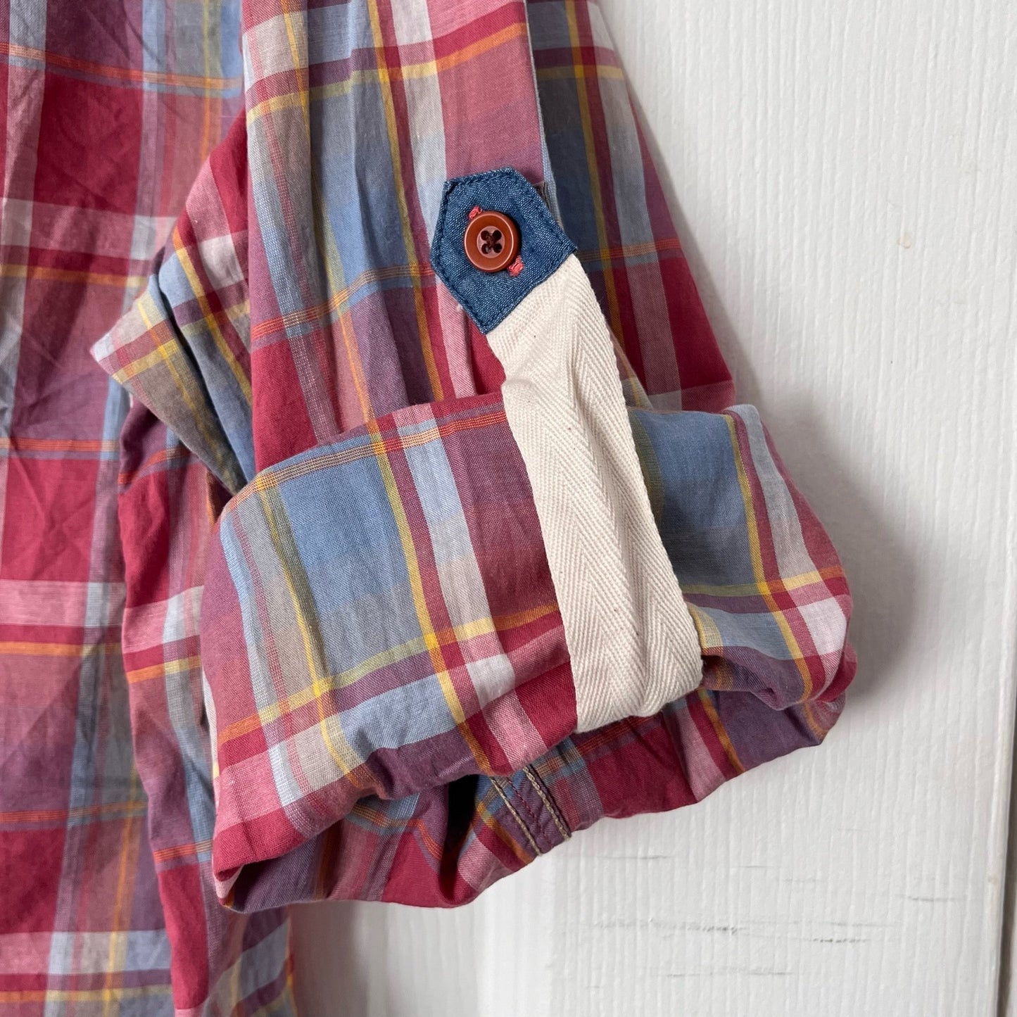 Series: Plaid Button-Down Shirt - Size 100 [KOR]