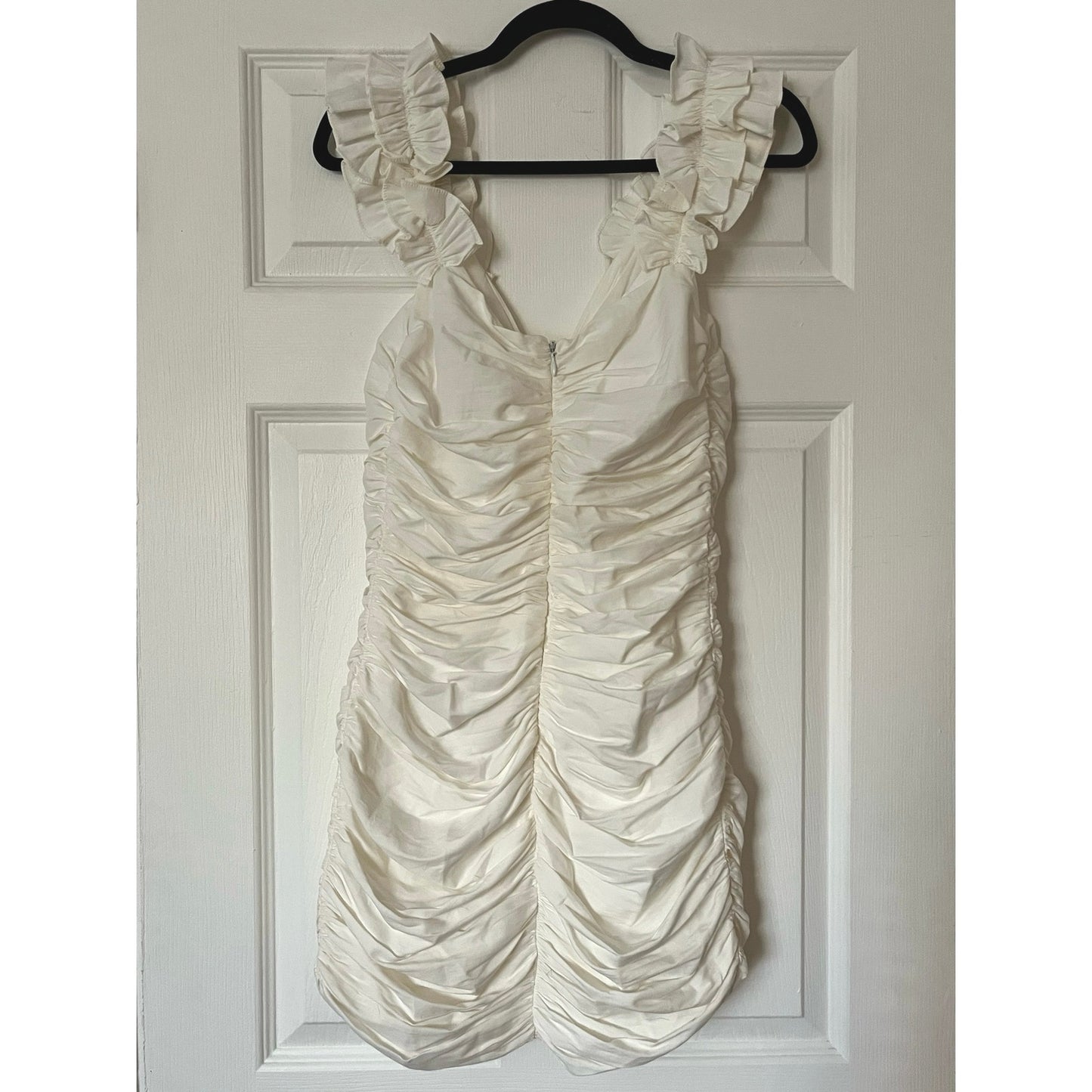 Zara Ruched Ruffled Dress - Size M