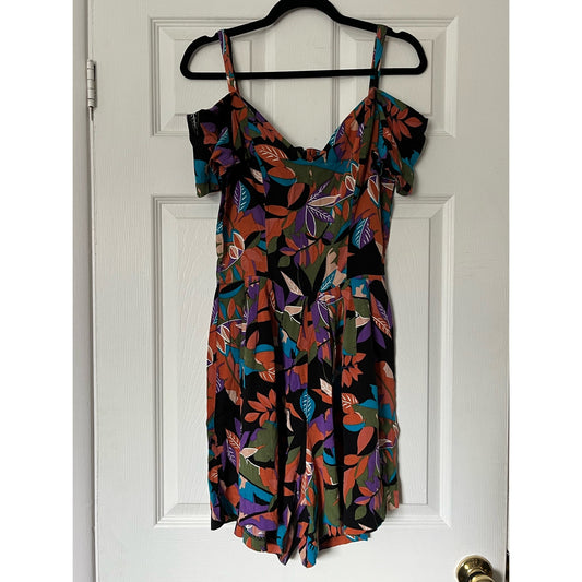 Original Concord Non-Stop Wear Vintage Botanical Print Romper - Size UNKNOWN