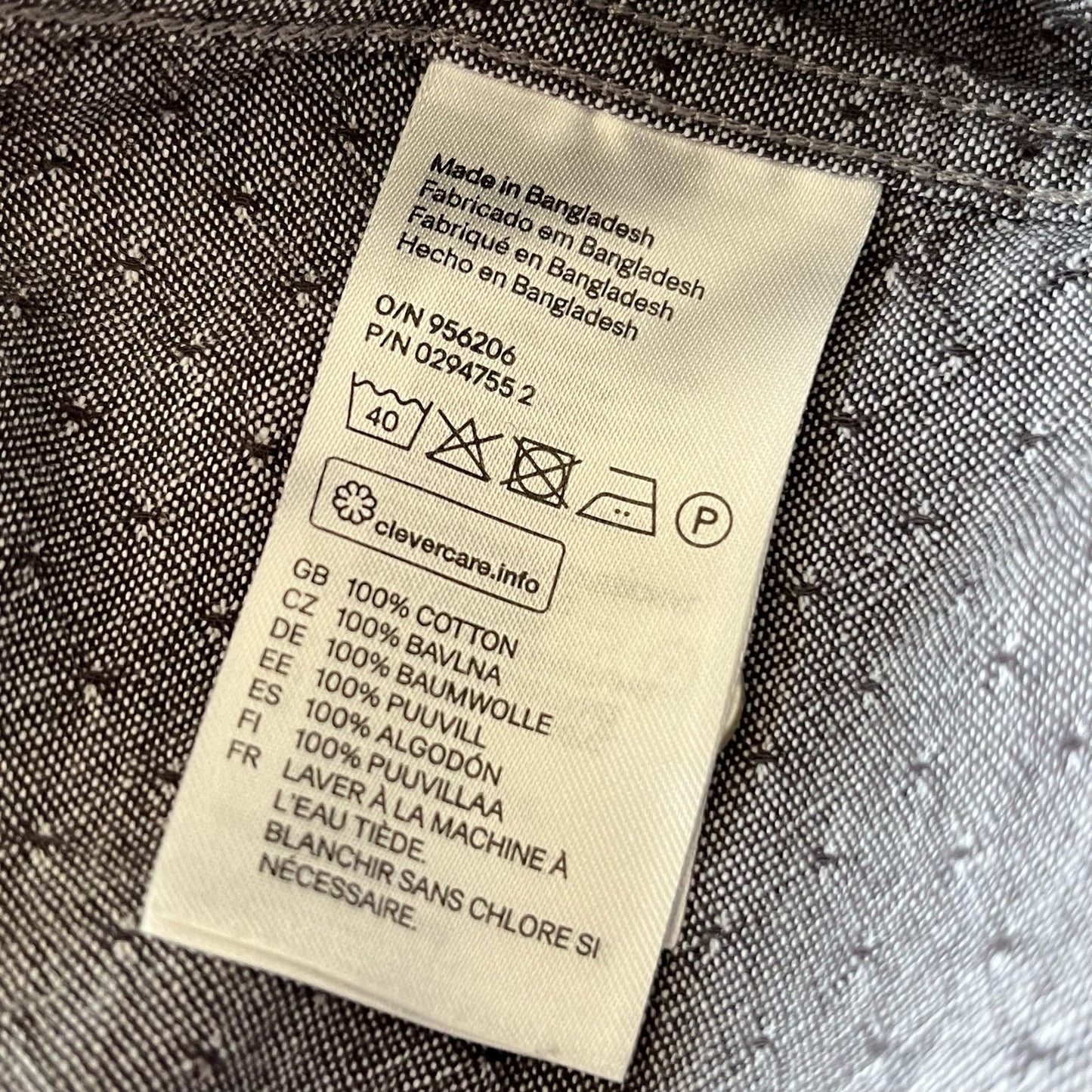 H&M Regular Fit Textured Button-Down Shirt - Size S