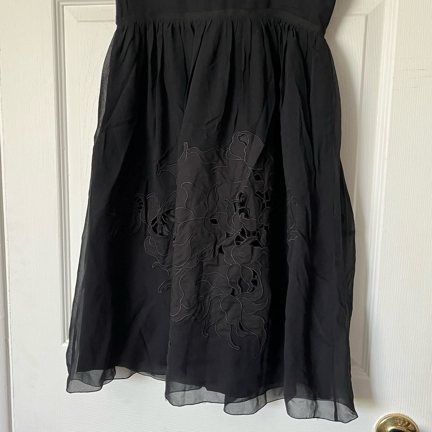 Vivienne Tam Floral Appliqué Silk Dress - Size 0