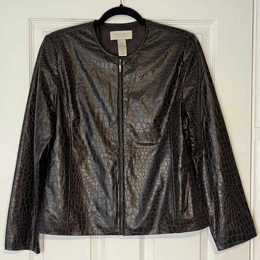 First Issue (Liz Claiborne) Faux Crocodile Jacket - Size 8