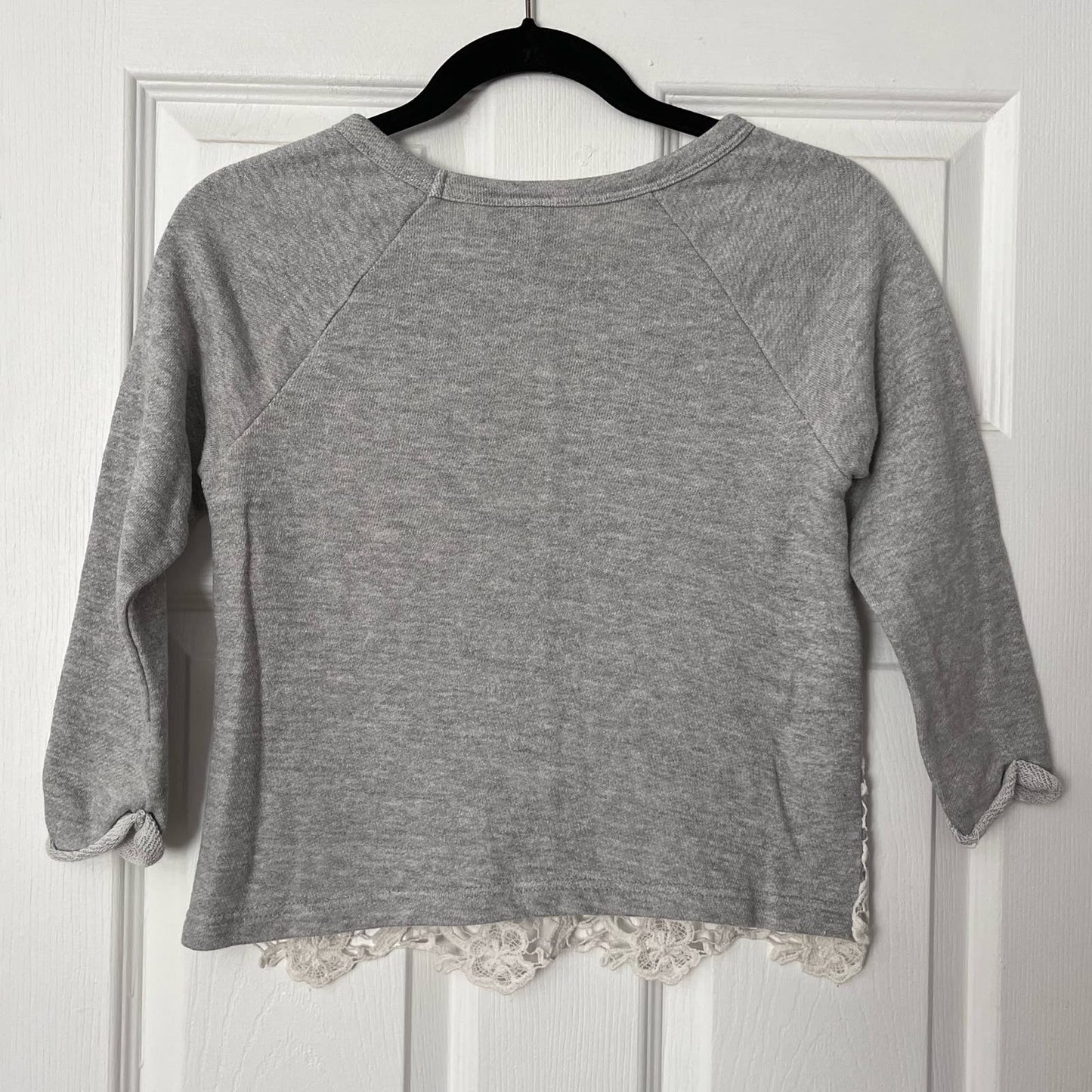Ultra Flirt Lace Overlay Sweatshirt - Size XS