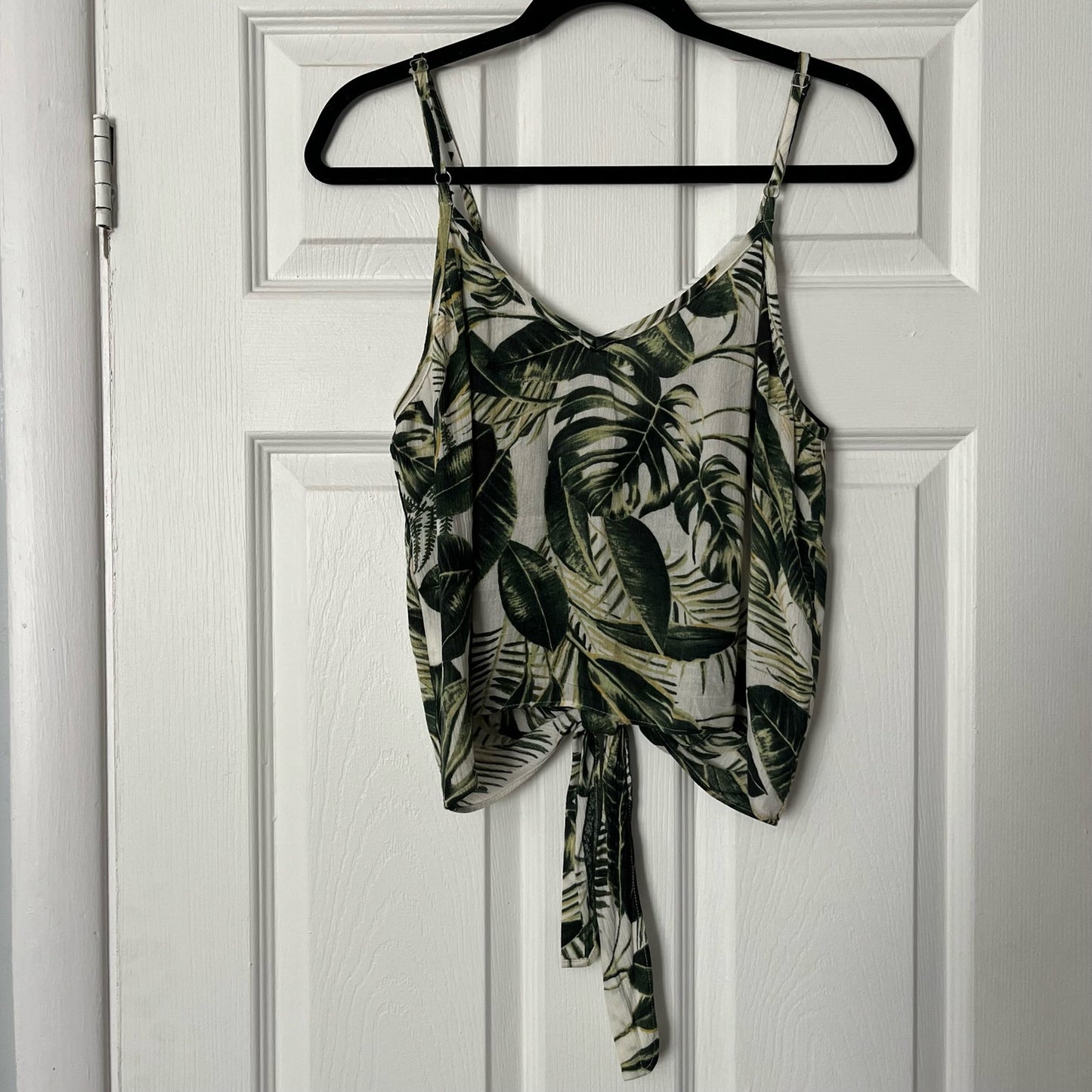 H&M Tropical Tie-Front Crop Top - Size 10