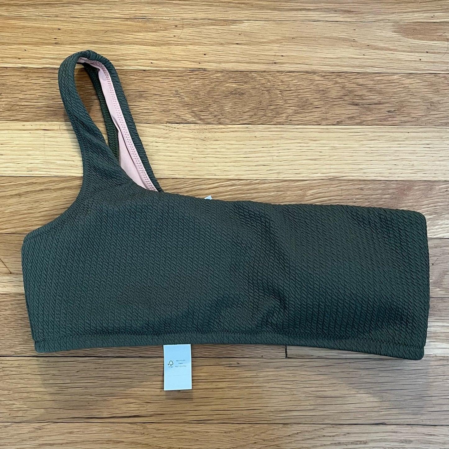 J. Crew Re-Imagined Textured One-Shoulder Bikini Top - Size M