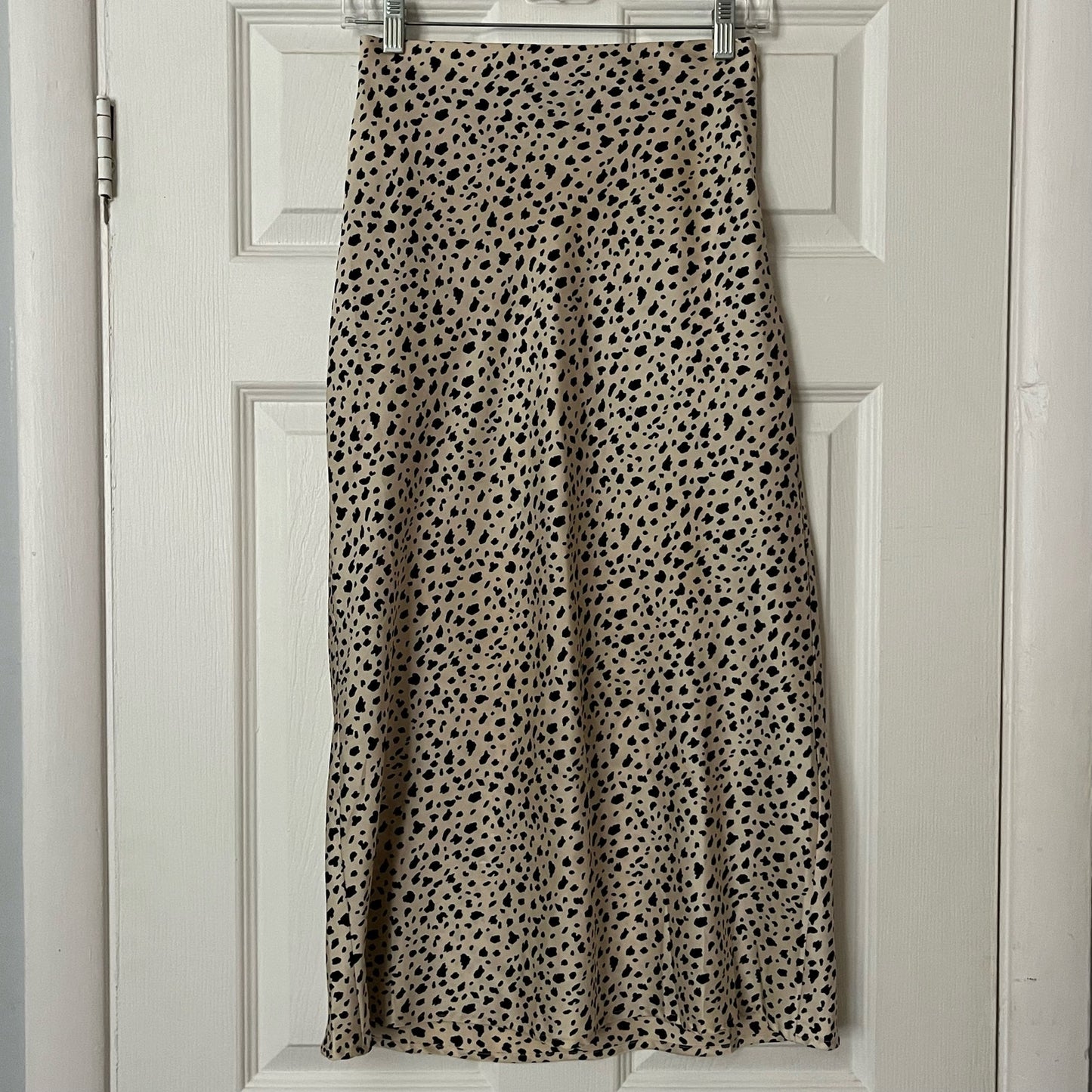 Forever 21 Animal Print Satiny Midi Skirt - Size S