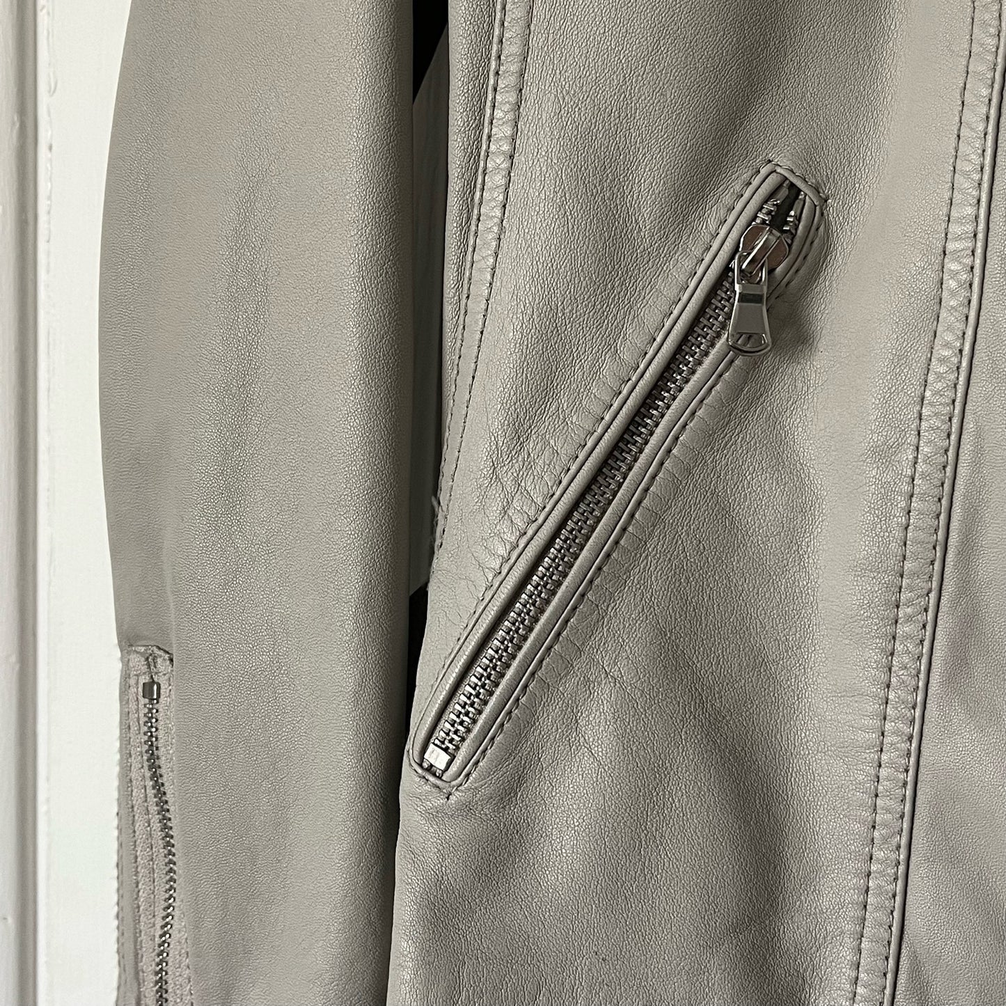Rebecca Taylor Lamb Leather Biker Jacket - Size 12