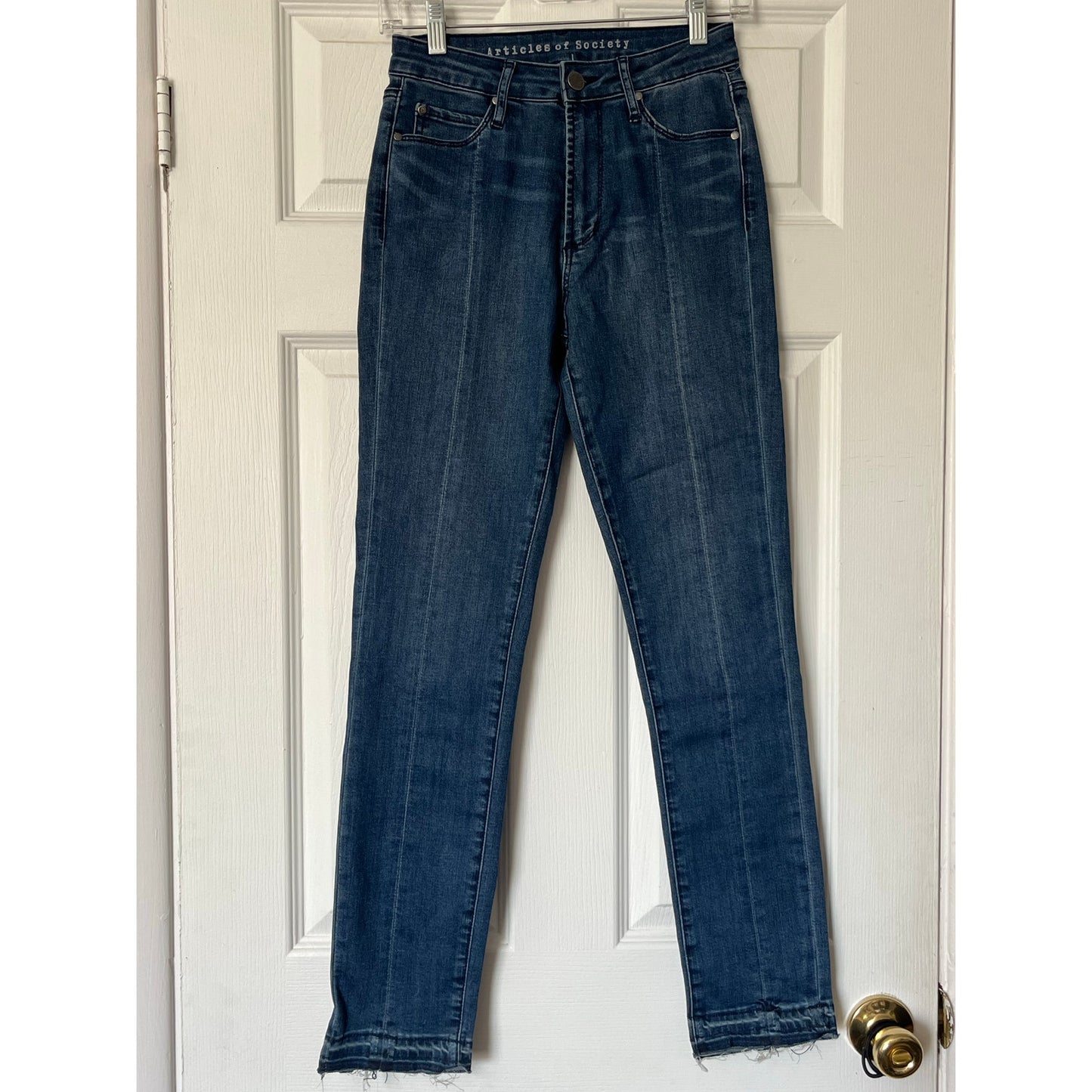 Articles of Society Front-Seam Rene Slim Released Hem Jeans - Size 25 - NWT