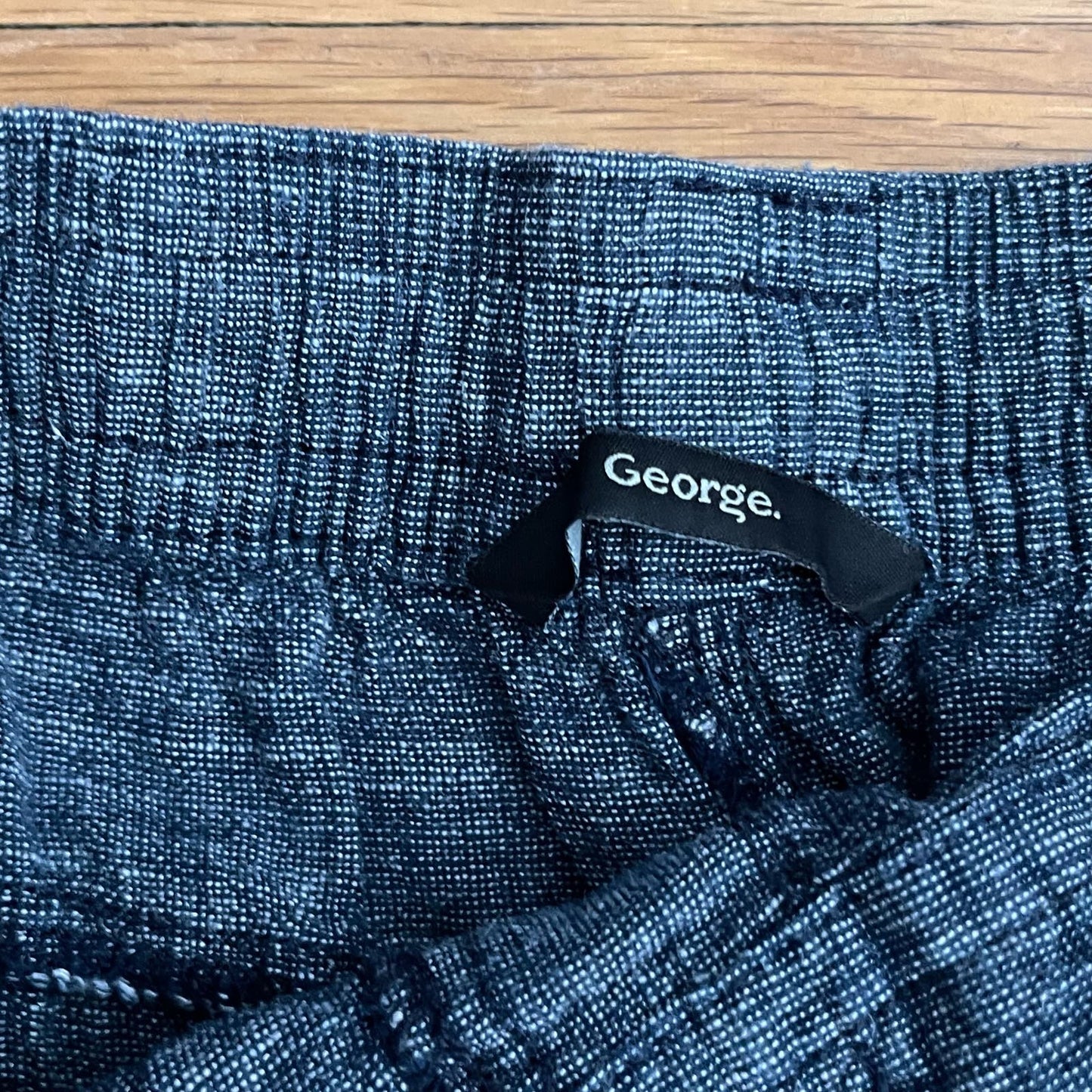 George Linen Blend Cropped Drawstring Pants - Size 12 (UK)