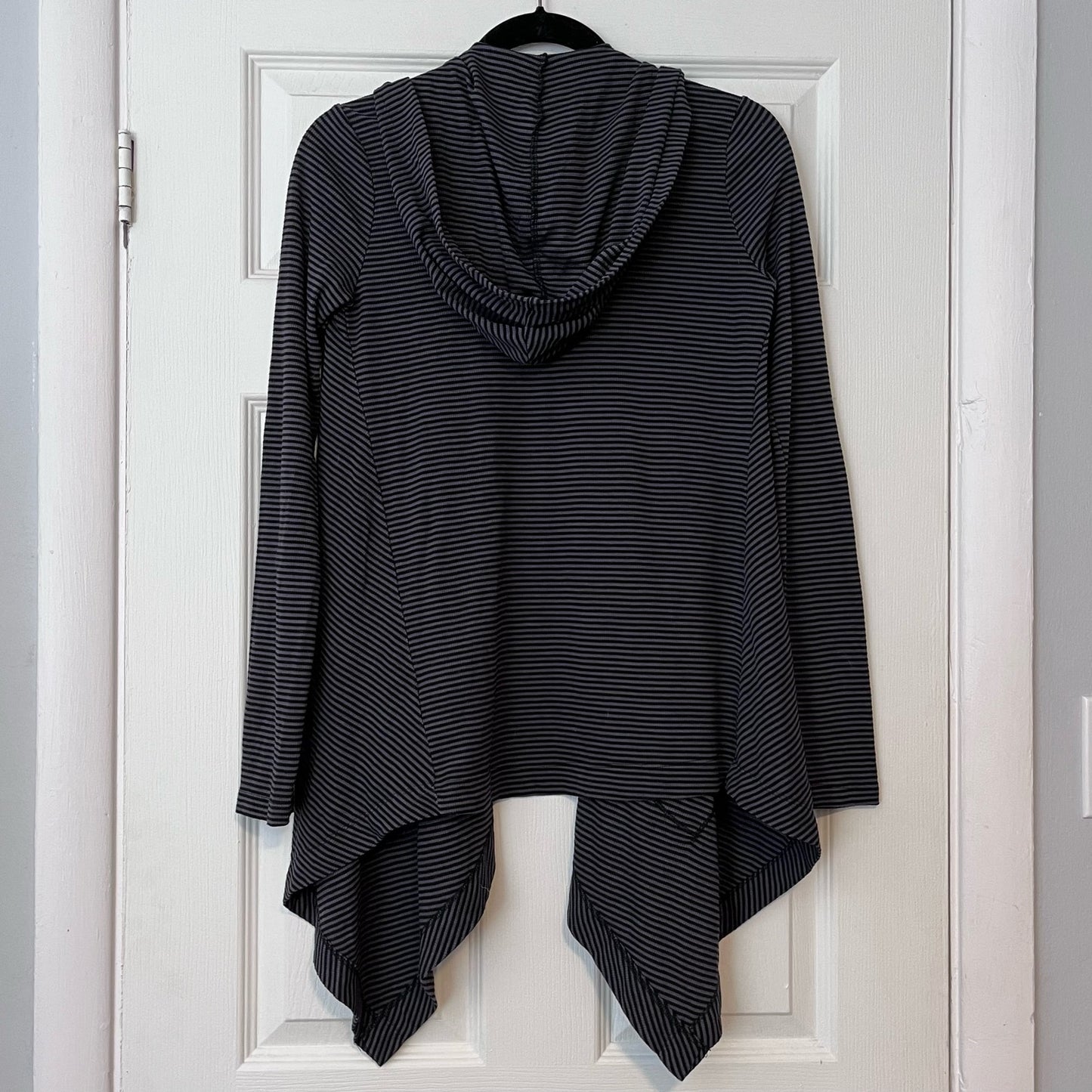 Splendid Striped Hooded Open Front Cardigan - Size S