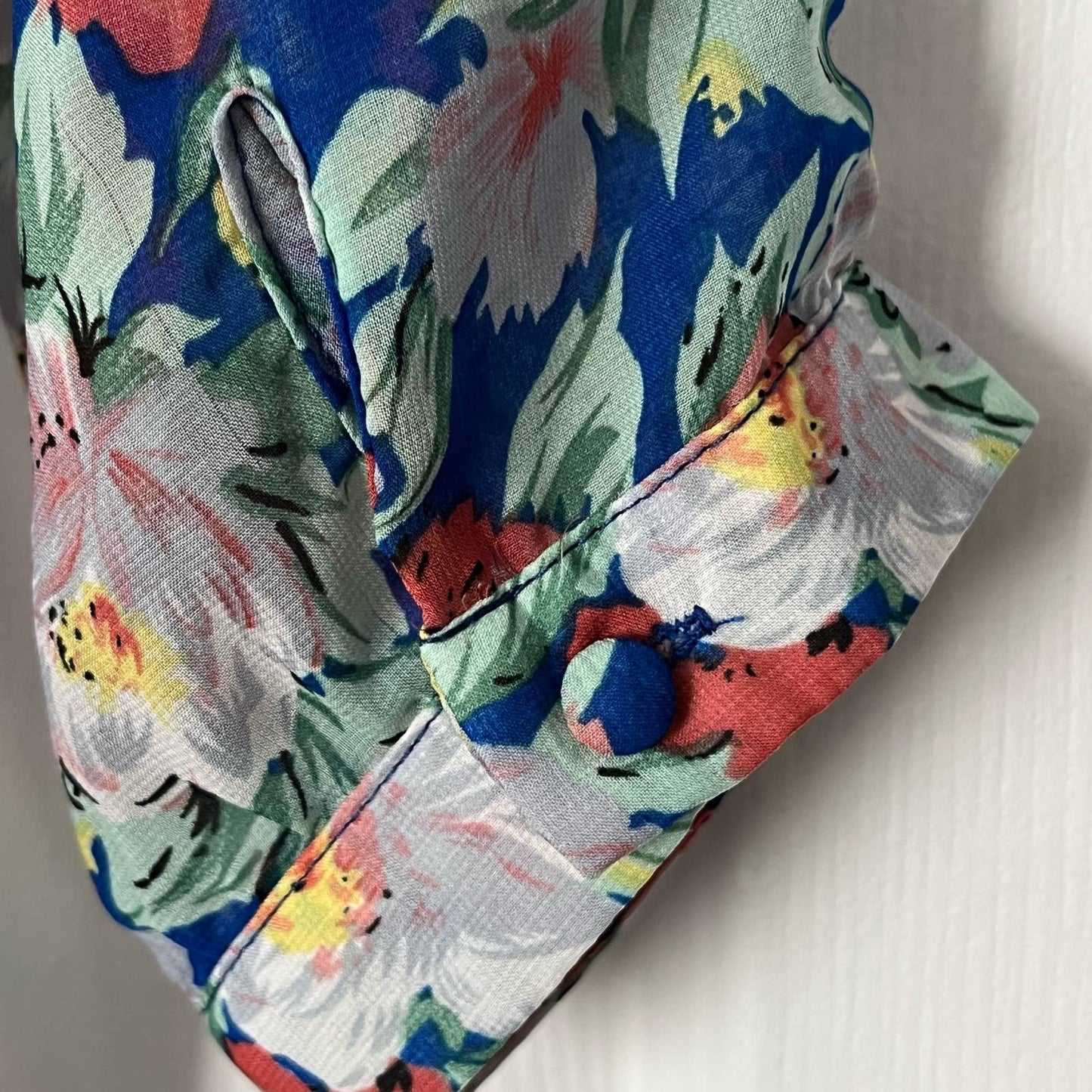 Cotton Candy Sheer Floral Top - Size L