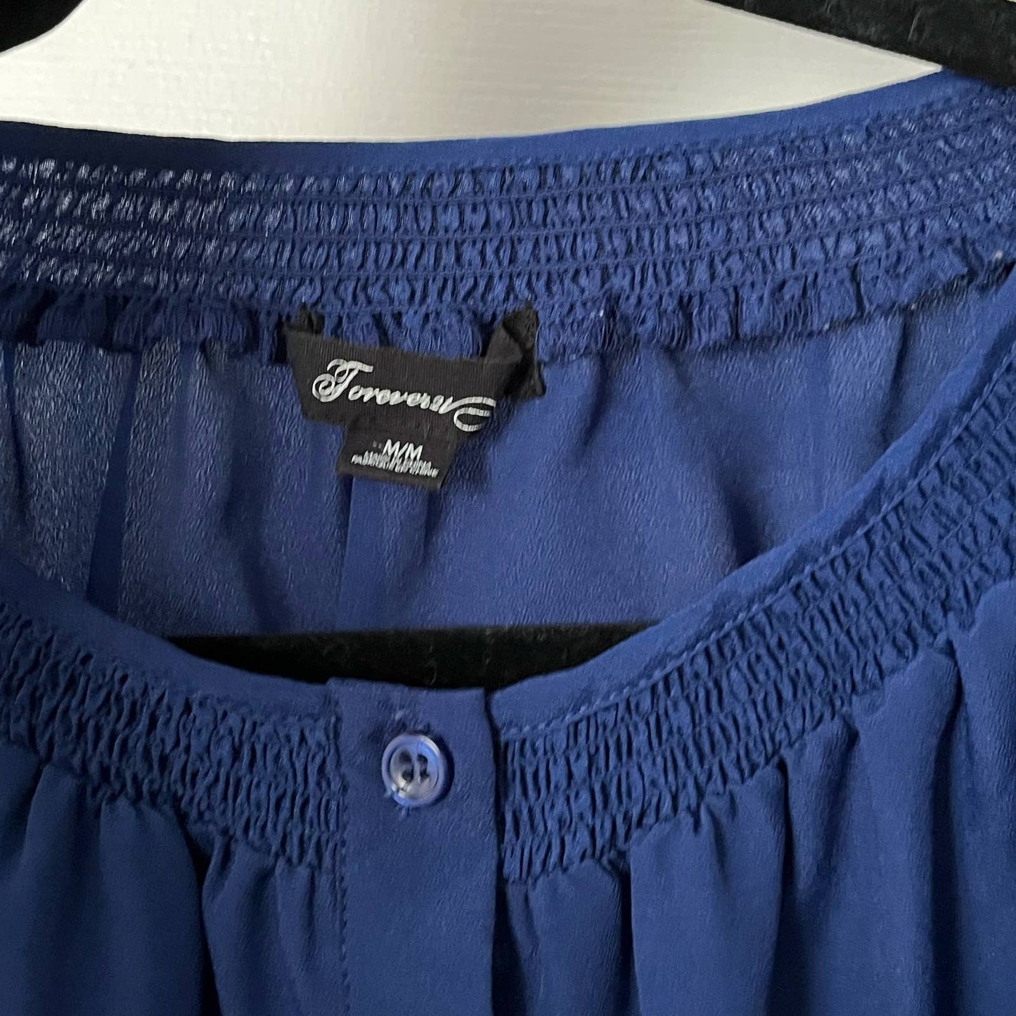 Forever 21 Smocked-Neck Blouse - Size M
