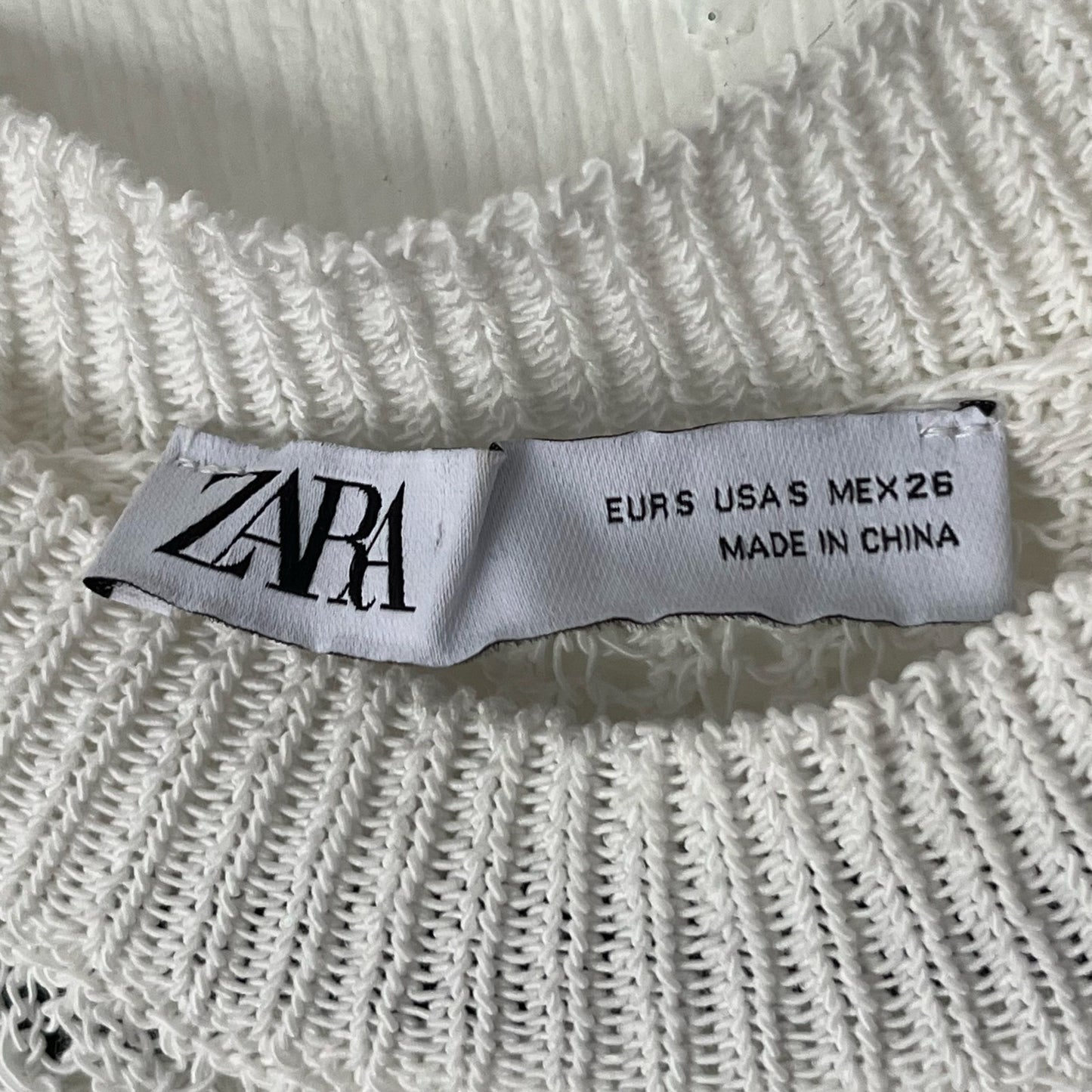 Zara Open Knit Tie-Waist Sweater - Size S