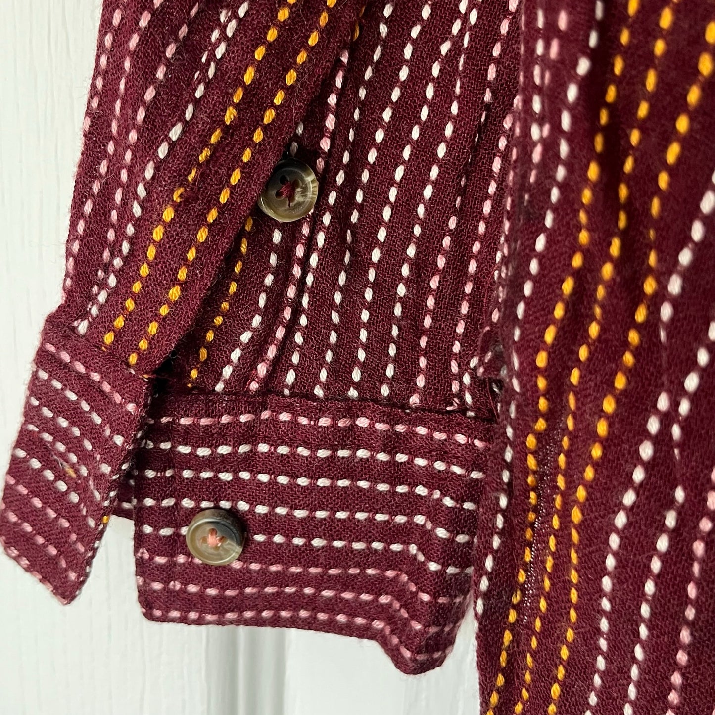 Anthropologie Striped Button-Back Blouse - Size XS