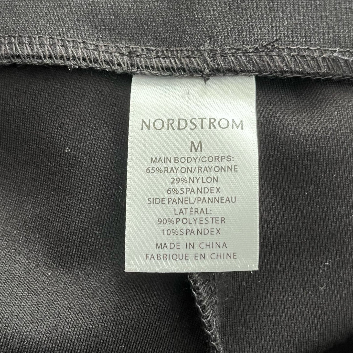 Nordstrom Sueded Panel Leggings w/Ankle Zip - Size M