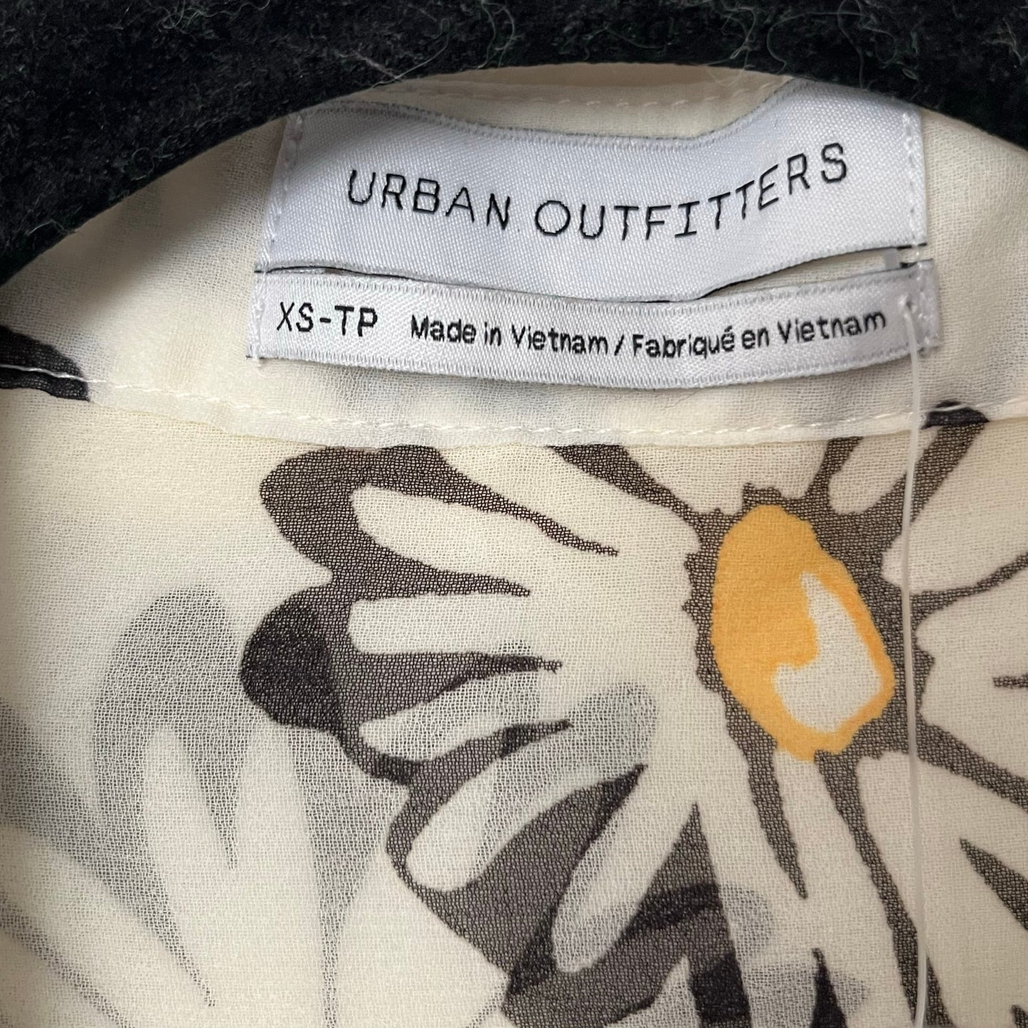 Urban Outfitters Sheer Daisy-Print Blouse - Size XS - NWT