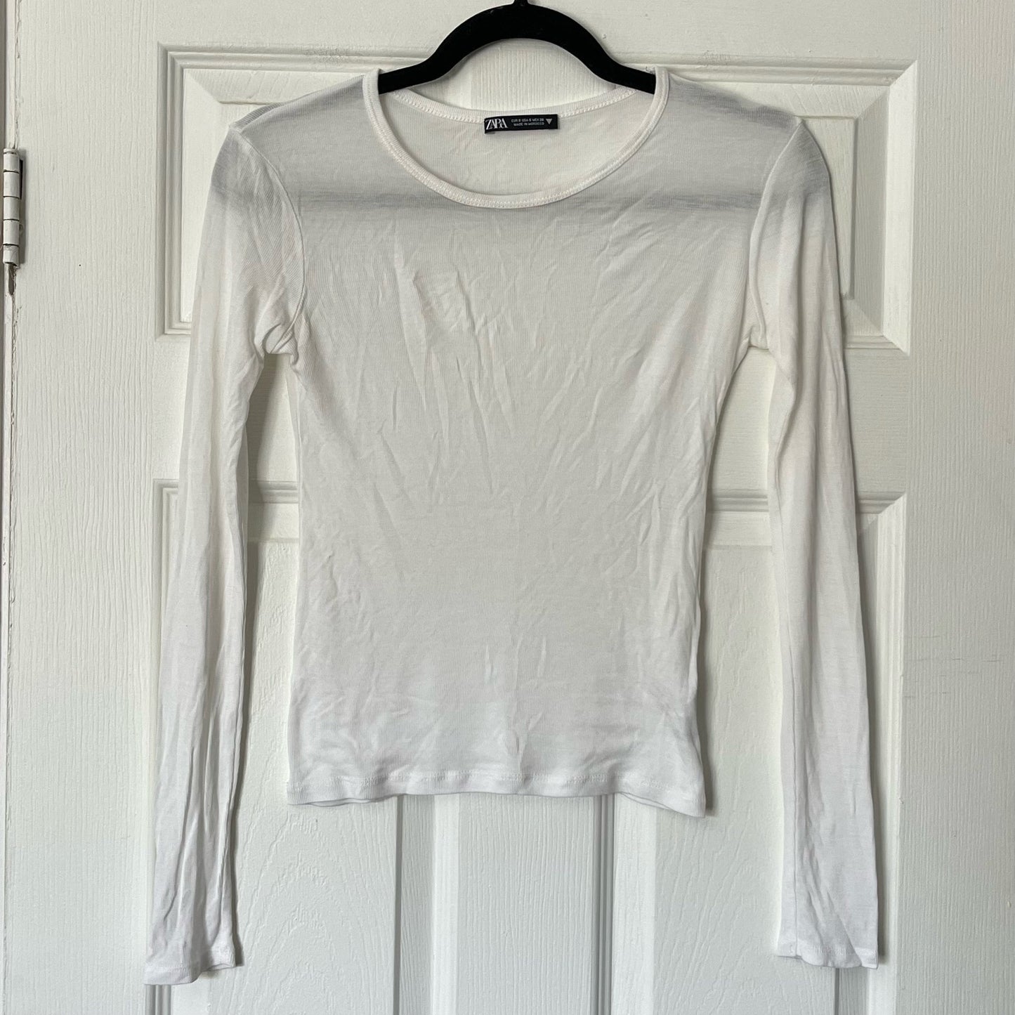 Zara Super Soft Ribbed Long Sleeve Tee - Size S