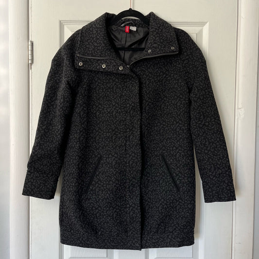 Divided by H&M Wool-Blend Leopard Print Coat - Size 6
