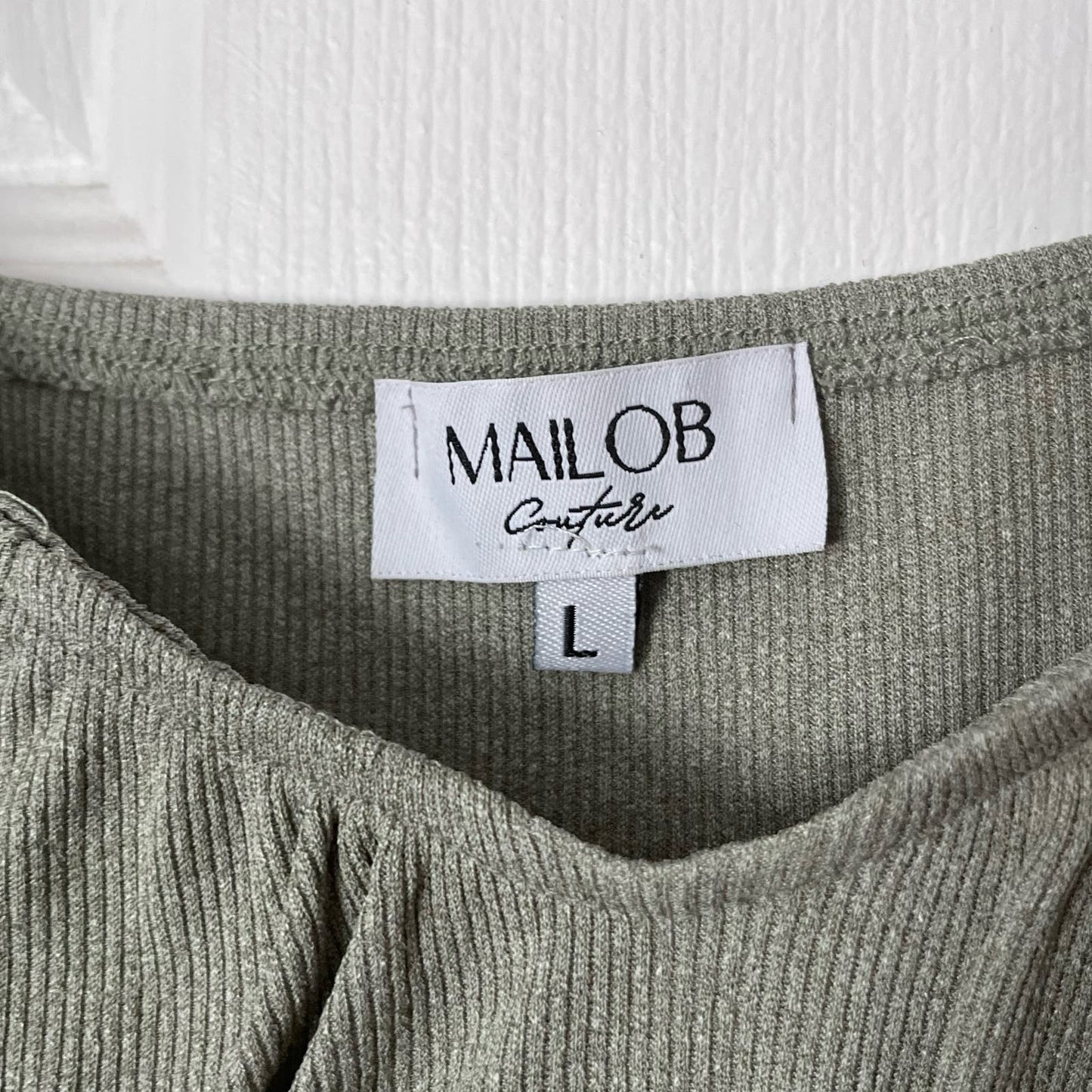 Mailob Side-Ruched Off-Shoulder Bodice Crop Top - Size L