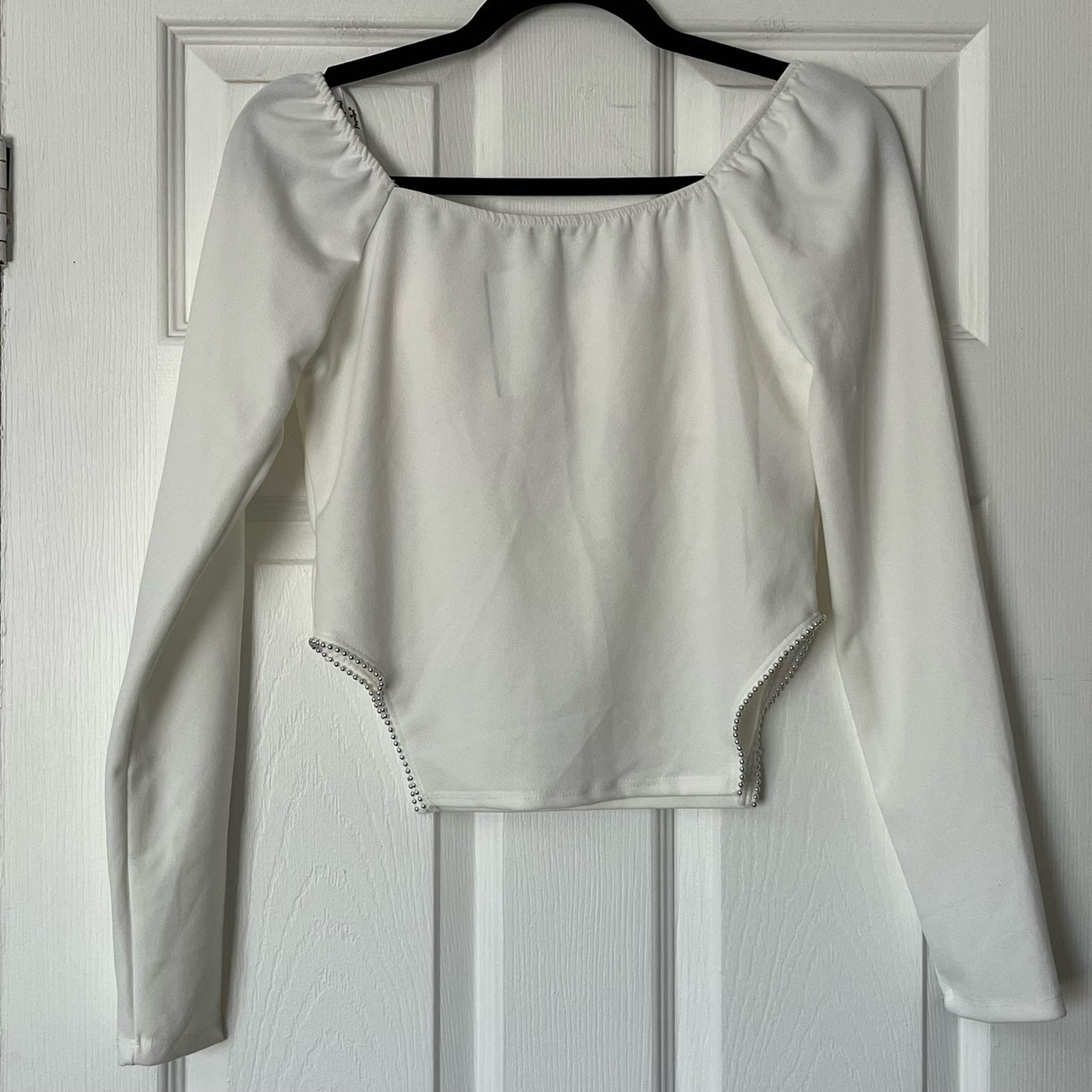 Papaya Embellished Cutout Long Sleeve Top - Size L