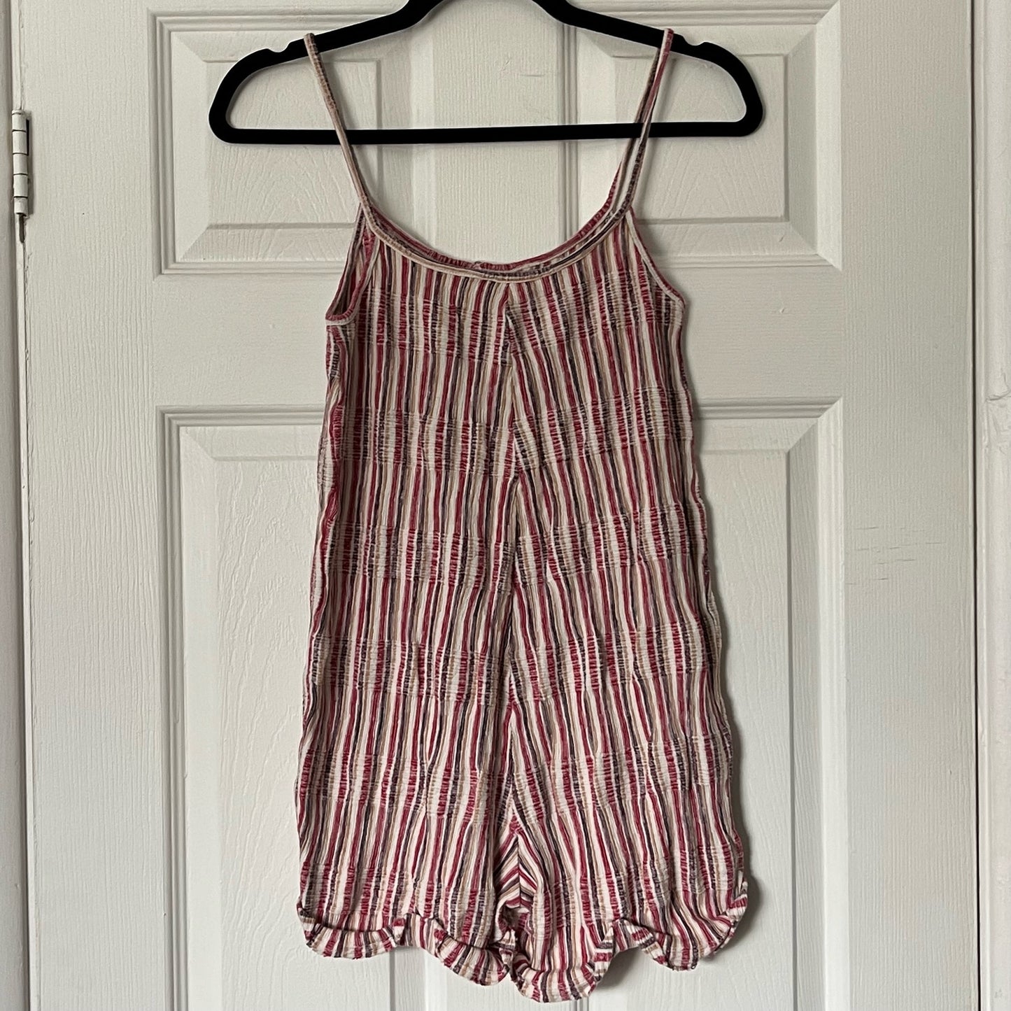 Zara Trafaluc Button-Front Striped Romper - Size S