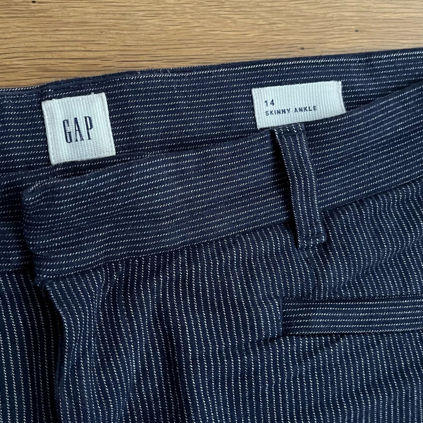 Gap Pinstriped Skinny Ankle Pants - Size 14