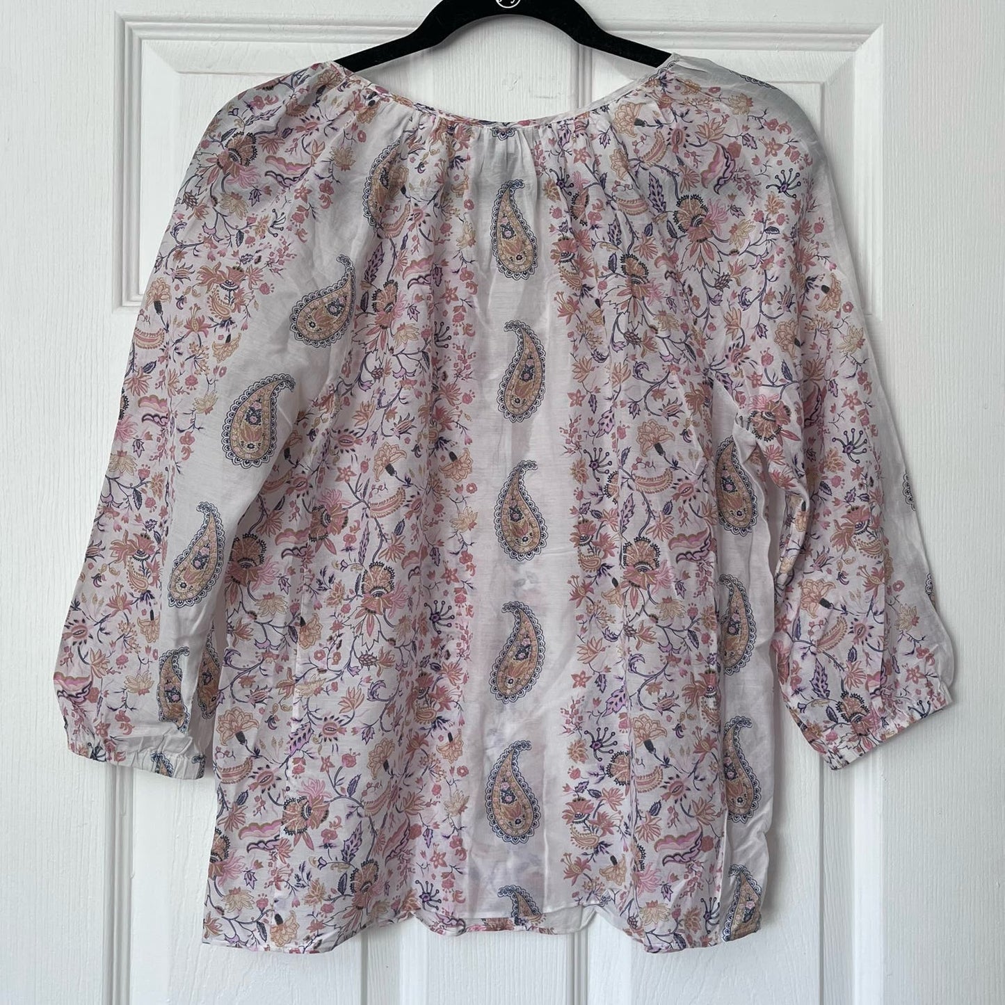 Victoria's Secret Paisley Print Peasant Blouse - Size XS