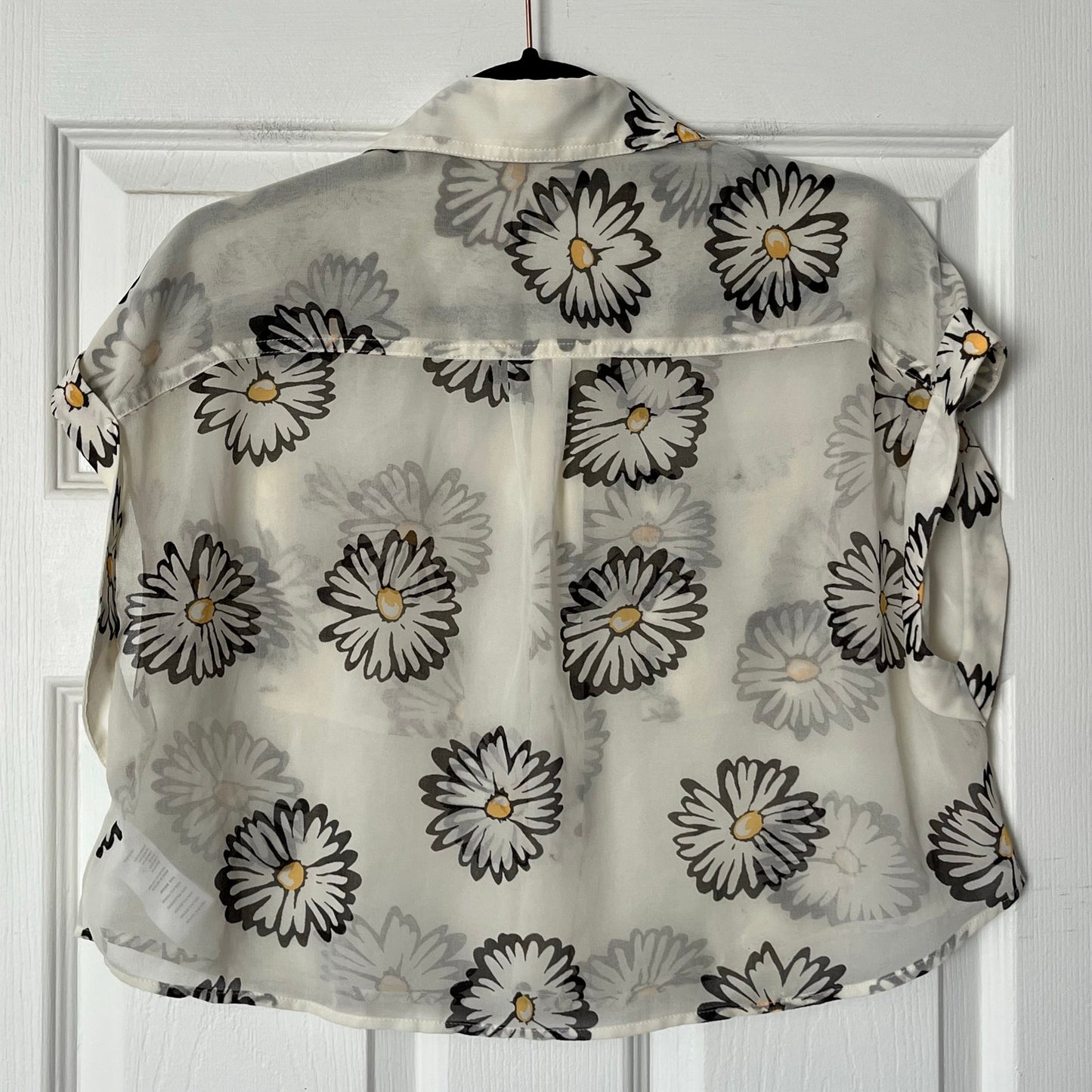 Urban Outfitters Sheer Daisy-Print Blouse - Size XS - NWT