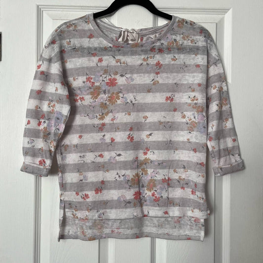 LC Lauren Conrad Floral Striped Sweater - Size S