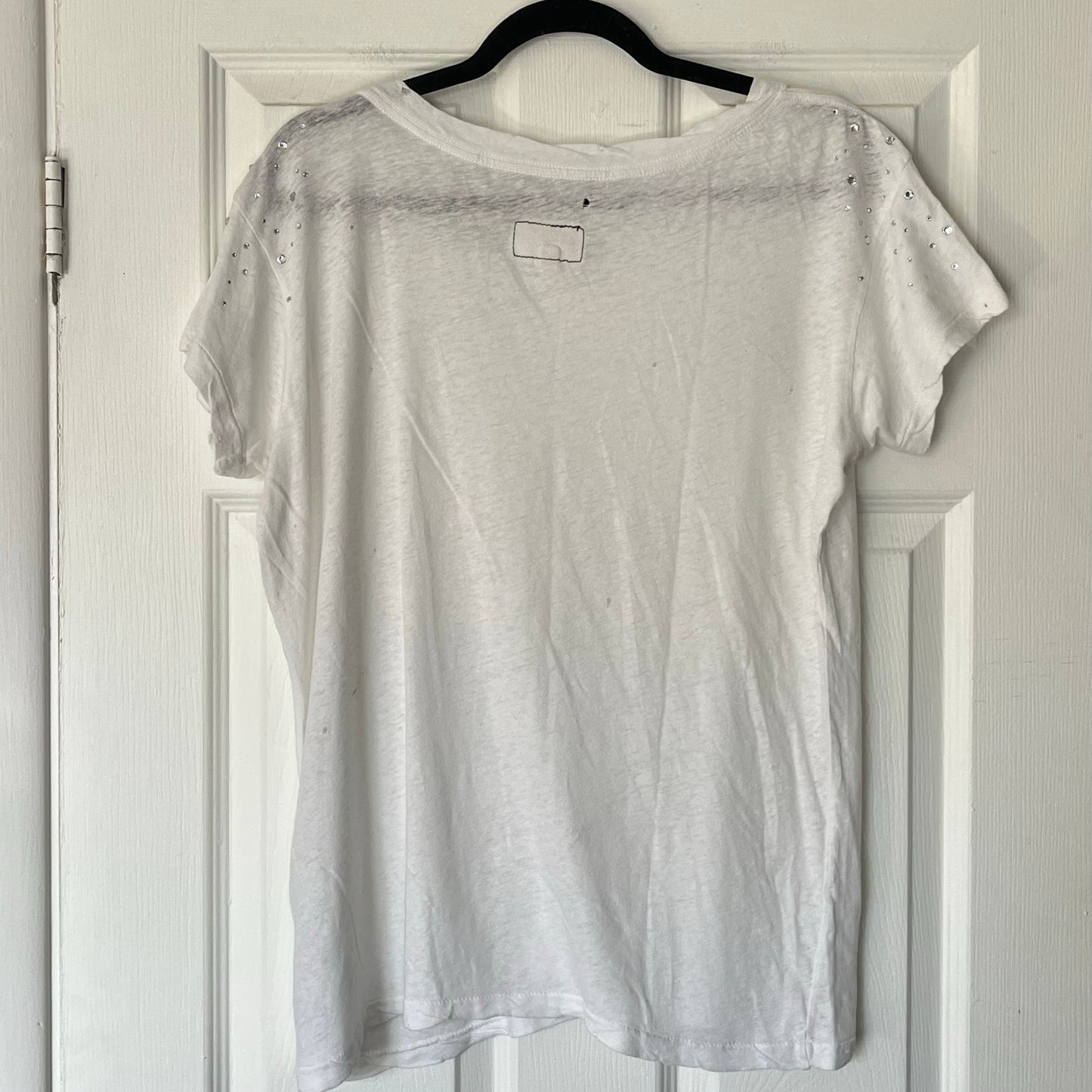 Current/Elliott Destroyed Rhinestone Detail T-Shirt - Size 1 [S]