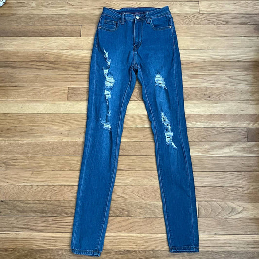 T & Y Fashion Distressed Jeggings - Size S